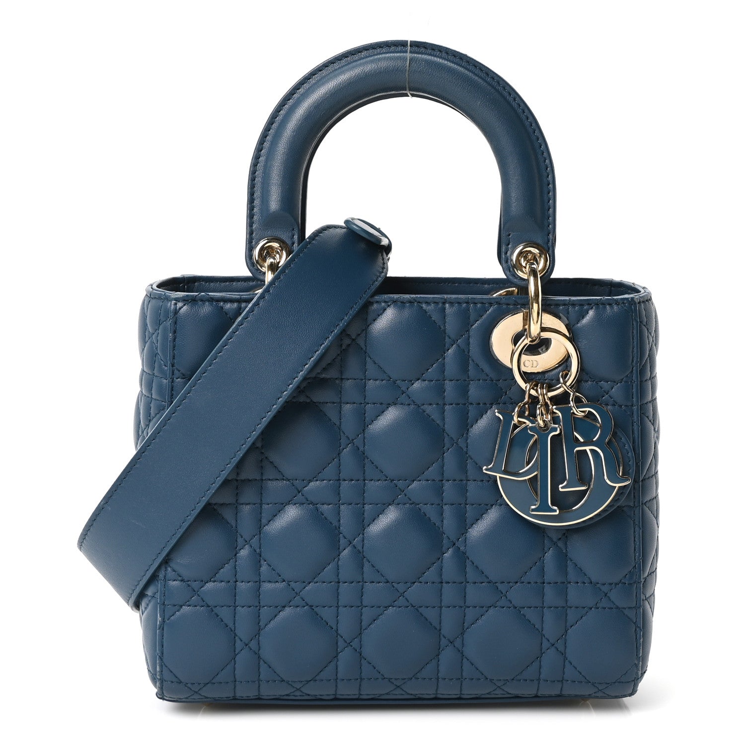 Lambskin Cannage Small My ABCDior Lady Dior Deep Ocean