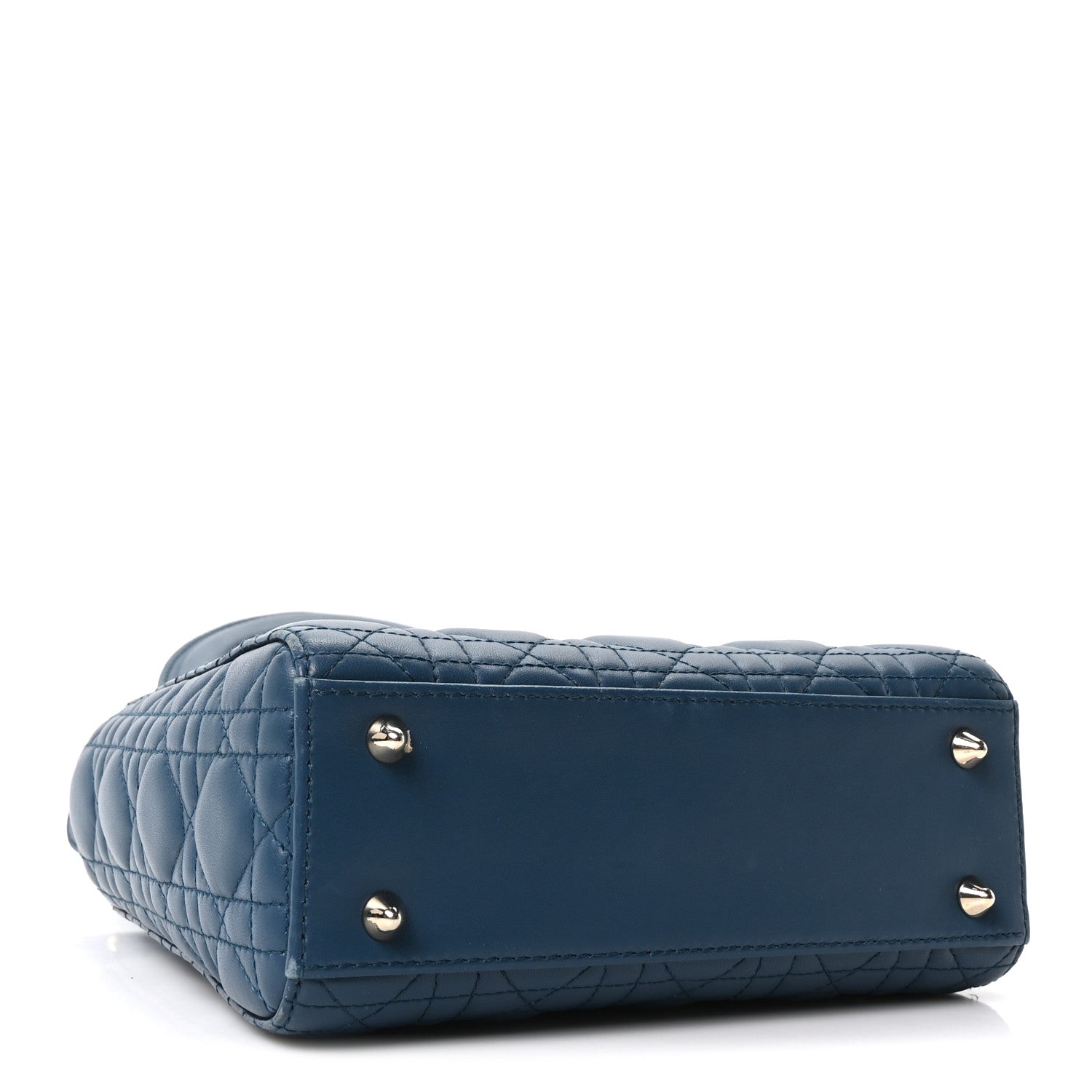 Lambskin Cannage Small My ABCDior Lady Dior Deep Ocean — view 4
