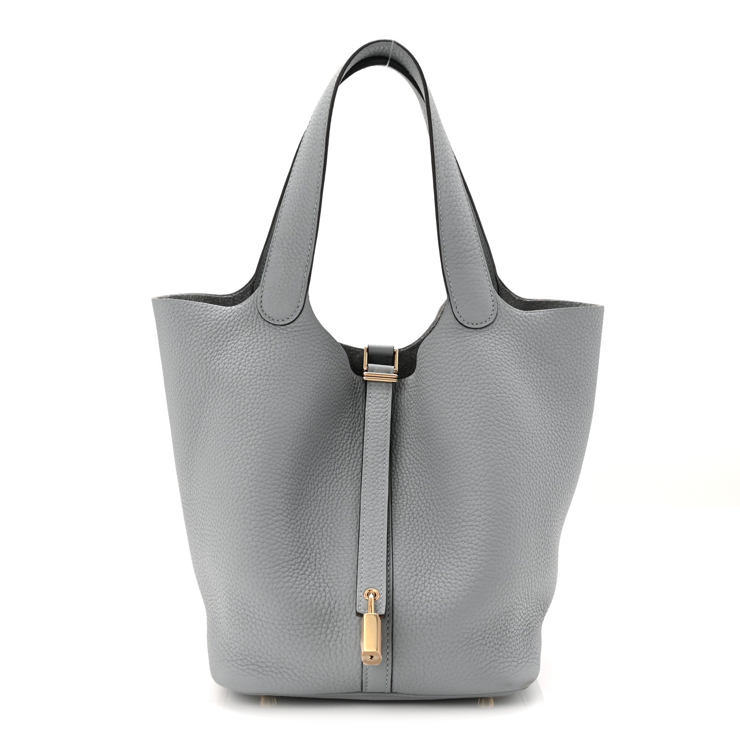 Taurillon Clemence Picotin Lock 22 MM Gris Pantin