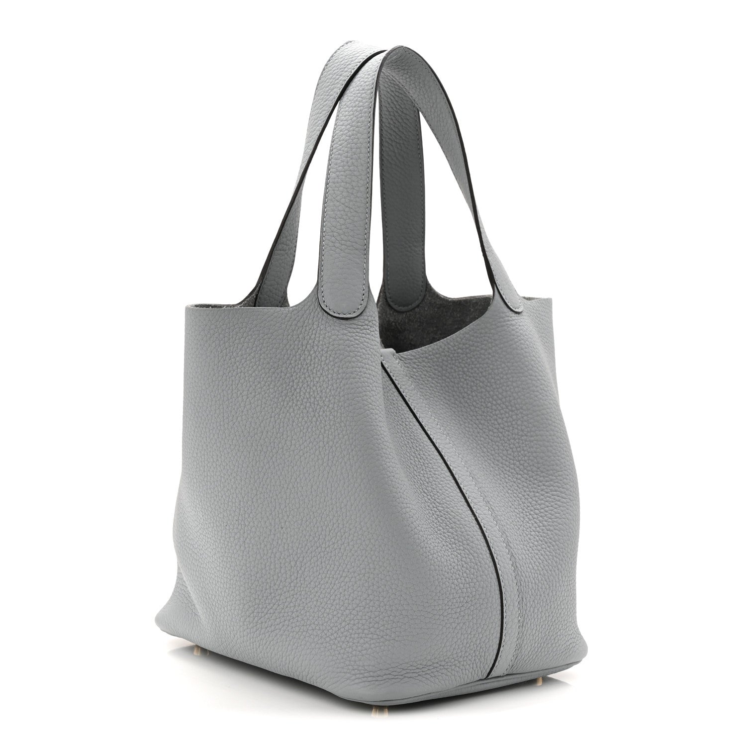 Taurillon Clemence Picotin Lock 22 MM Gris Pantin — view 3