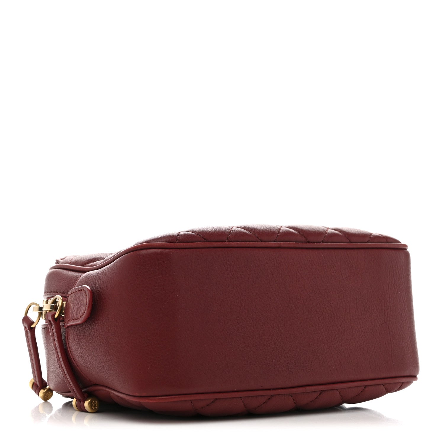 Calfskin Quilted CC Small Vanity Case Dark Red — view 4