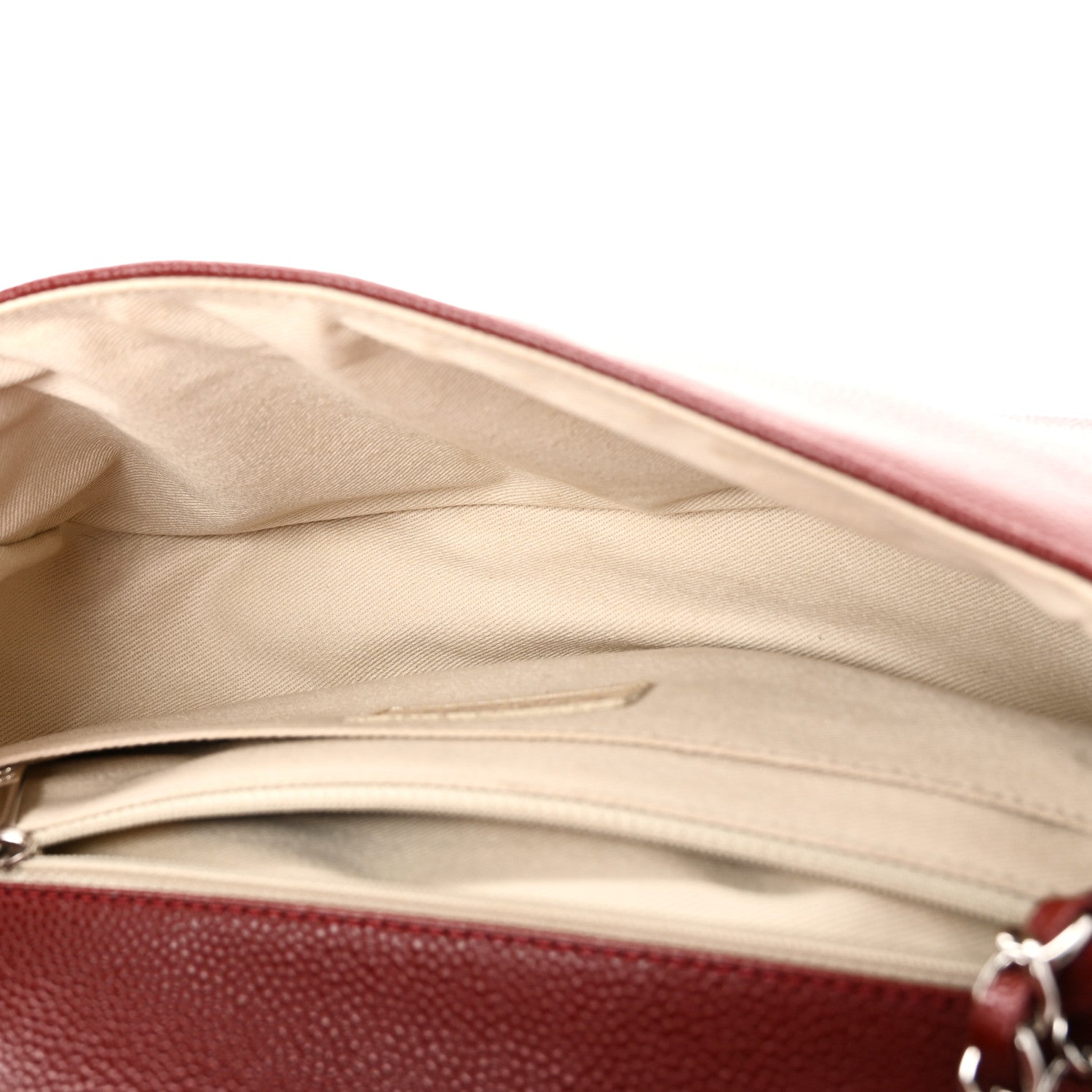 Caviar Medium Timeless CC Flap Dark Red — view 5