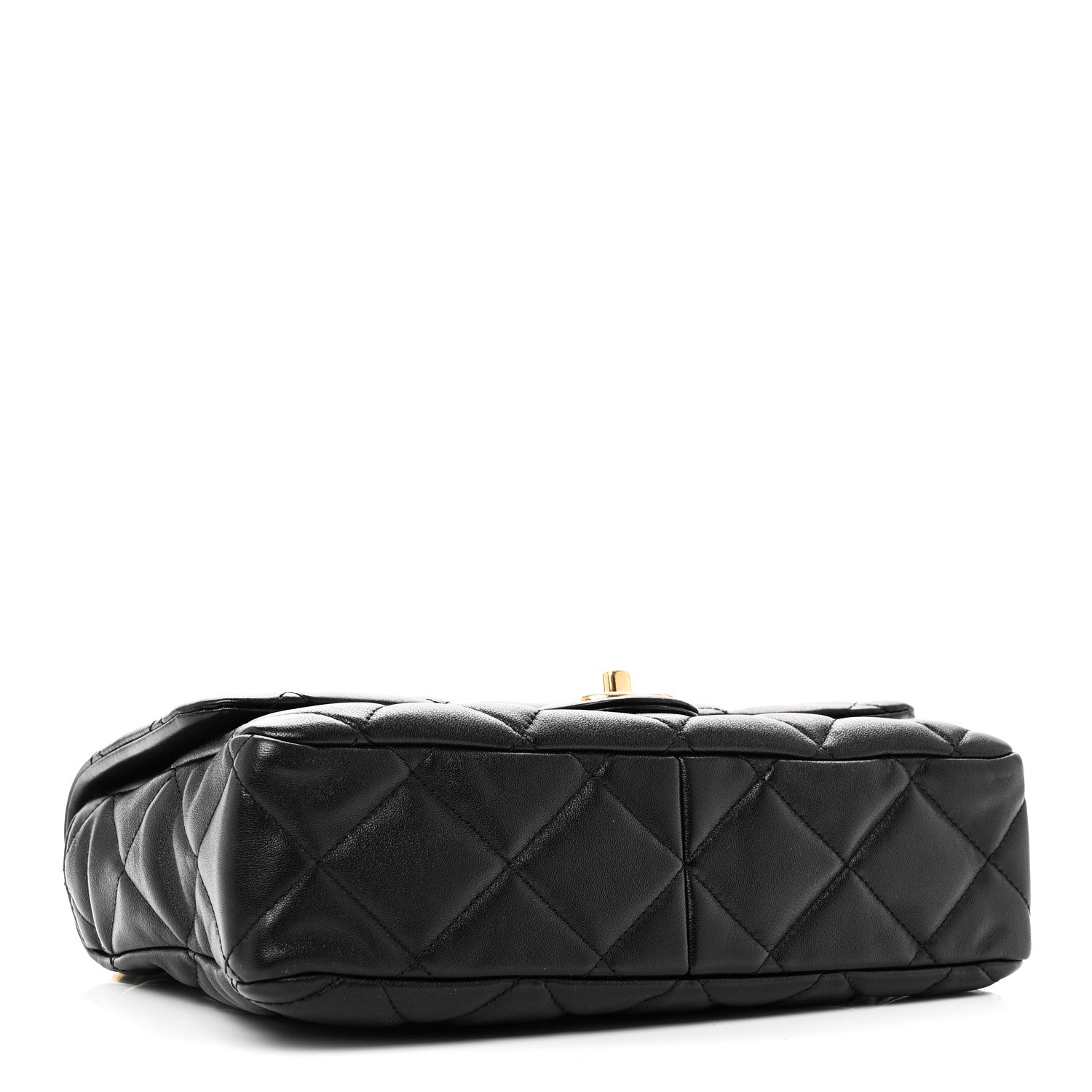 Lambskin Quilted Large CC Funky Town Flap Black — view 4