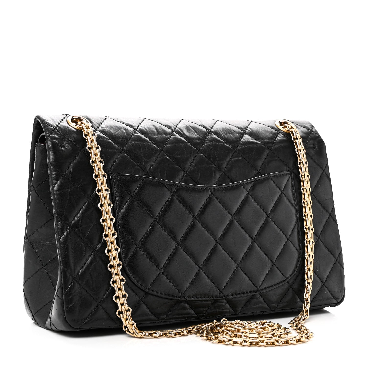 Aged Calfskin Quilted 2.55 Reissue 226 Flap Black — view 3