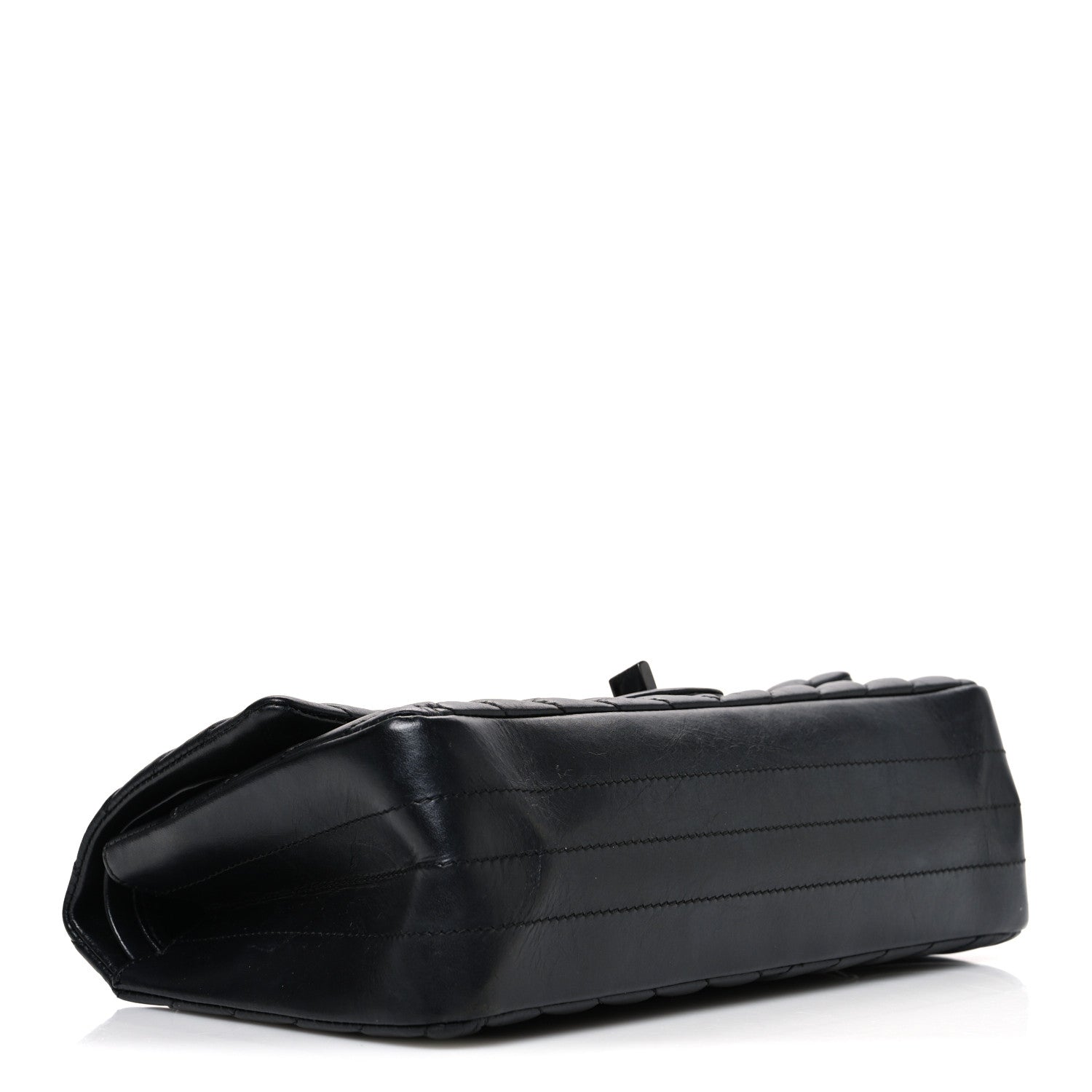 Aged Calfskin Chevron Quilted 2.55 Reissue 225 Flap So Black — view 4