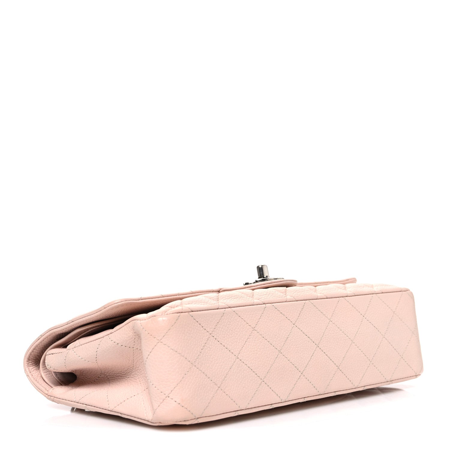 Caviar Quilted Medium Double Flap Light Pink — view 4