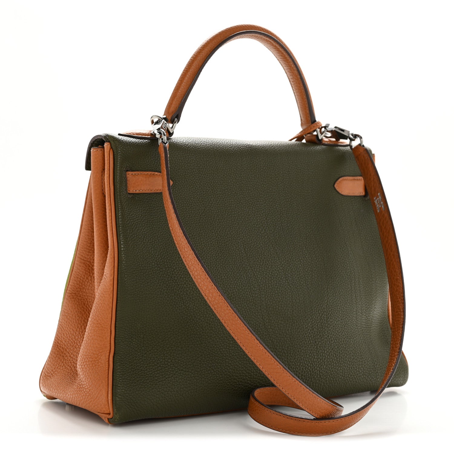 Fjord Togo Tri-Color Kelly Retourne 32 Vert Anis Gold Vert Olive — view 3