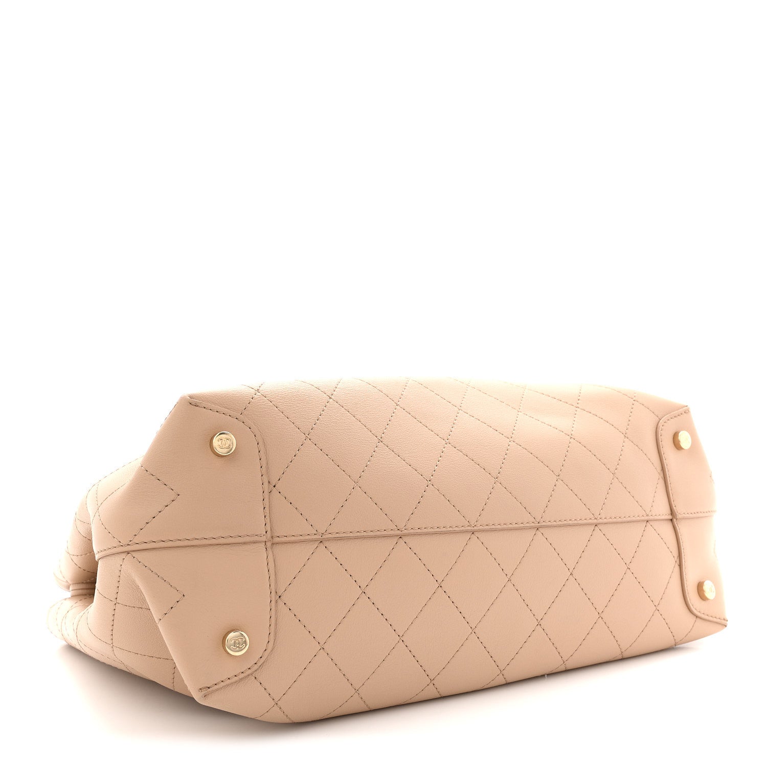Calfskin Large Serial Shopper Tote Beige — view 4
