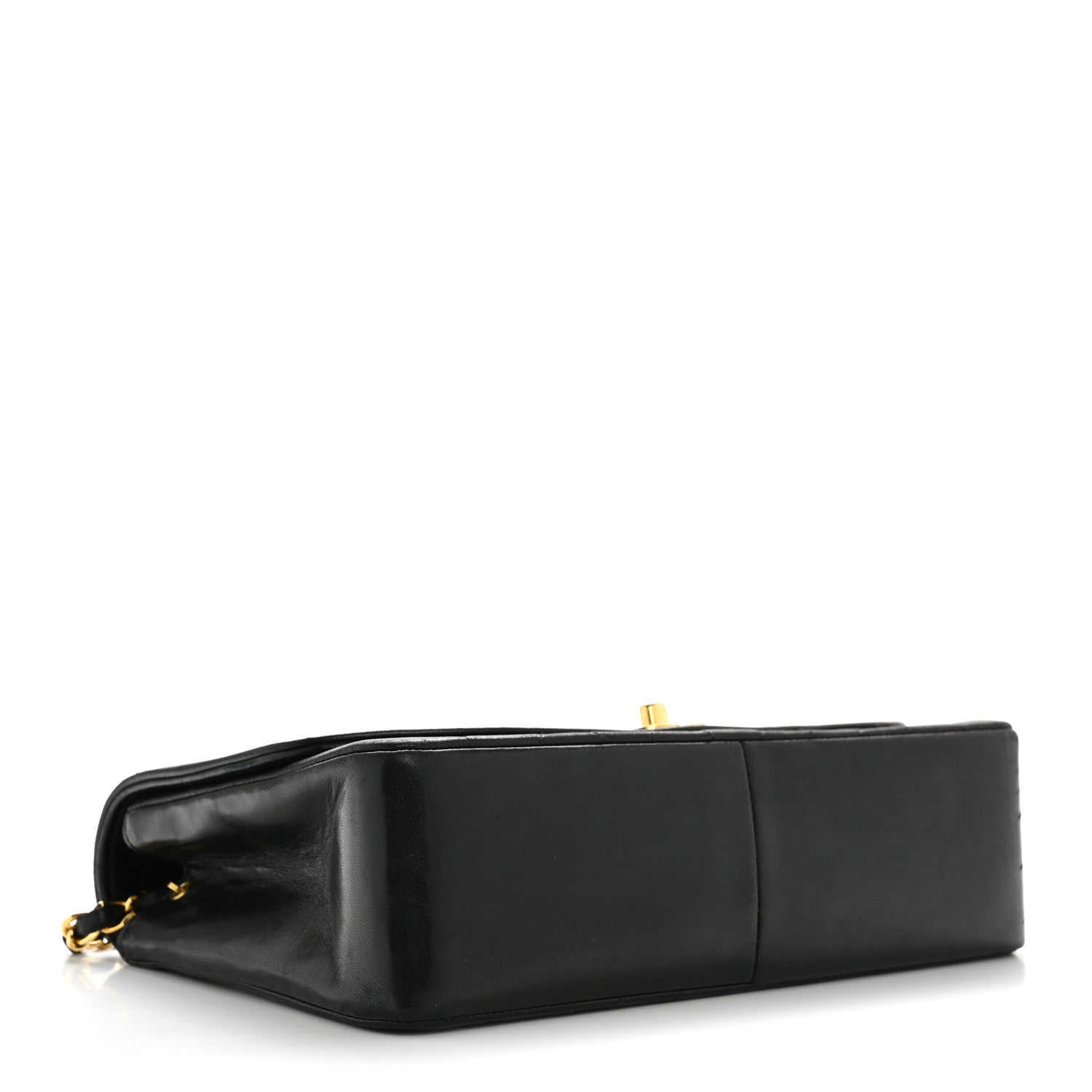 Lambskin Quilted Medium Single Flap Black — view 4