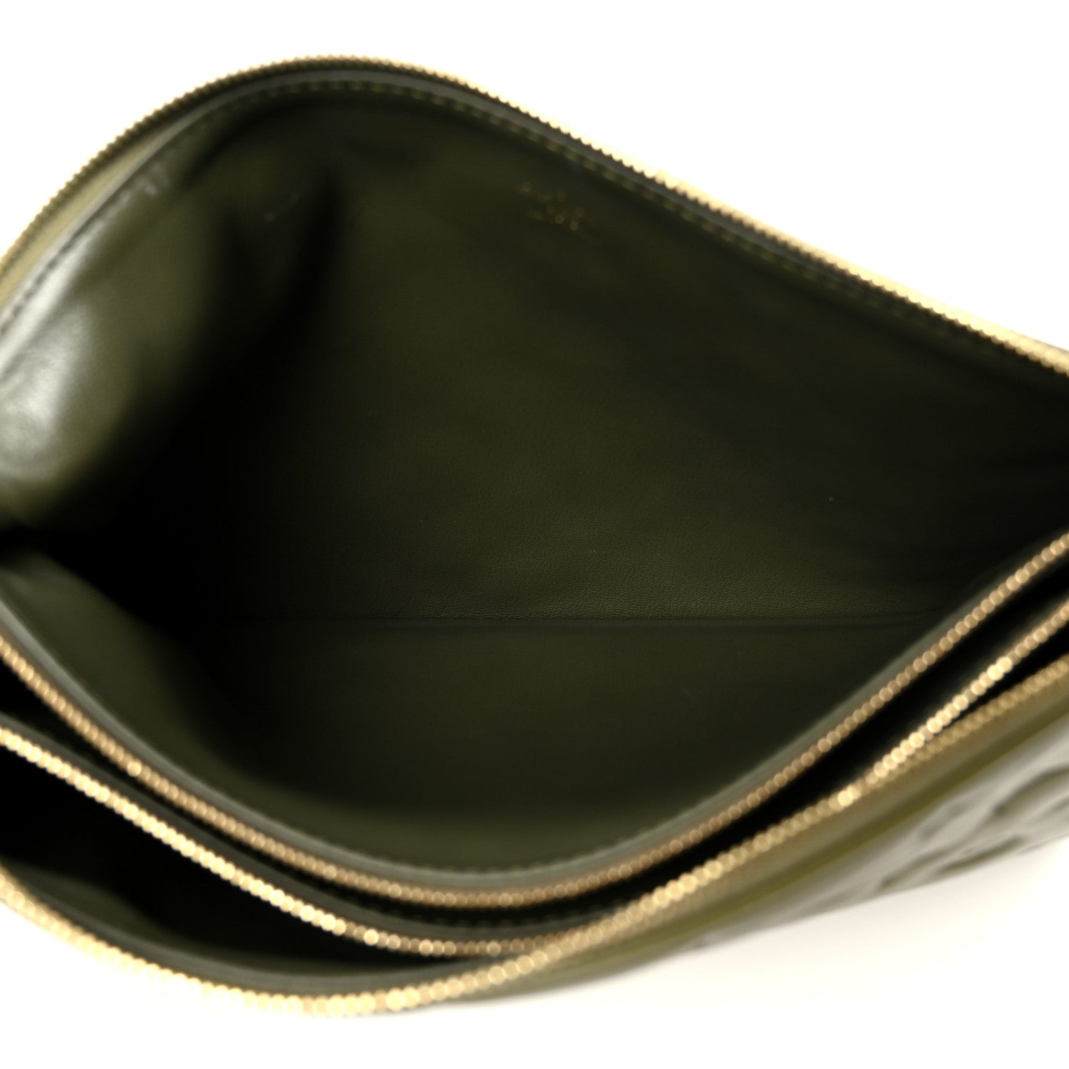Lambskin Embossed Monogram Coussin MM Khaki — view 5