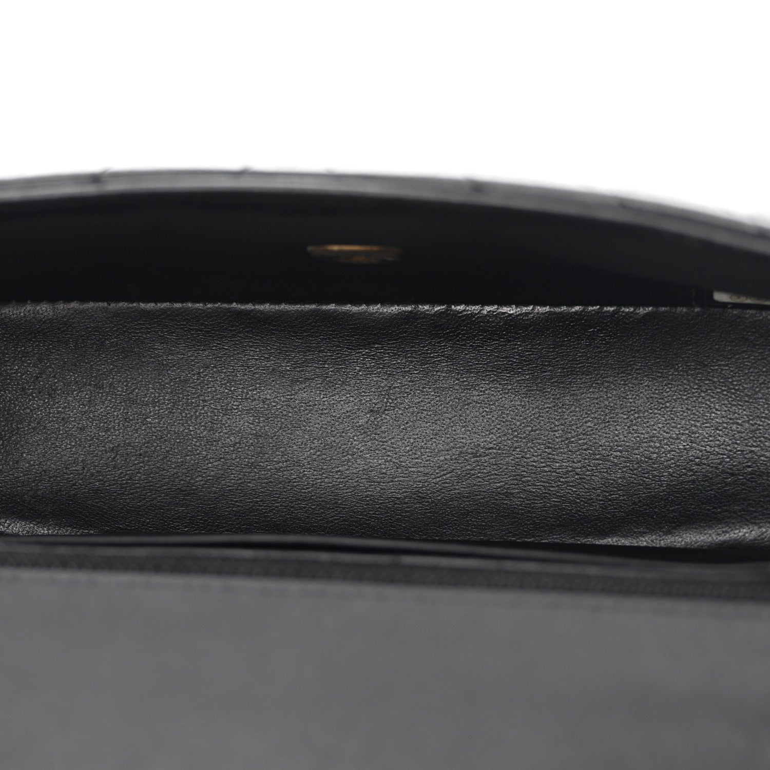 Lambskin Chevron Quilted Mini Rectangular Flap Black — view 5
