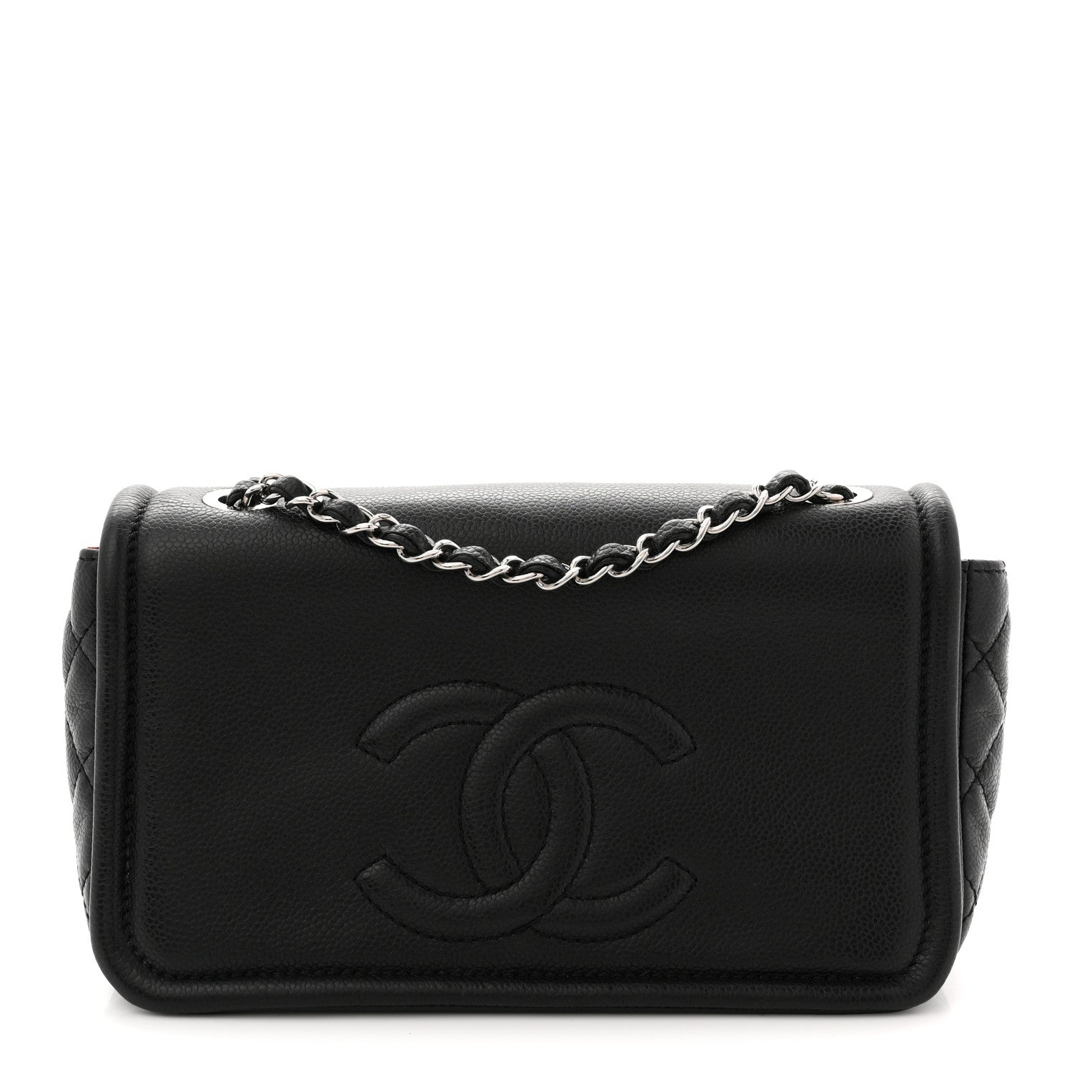 Caviar Medium Timeless CC Flap Black — view 1