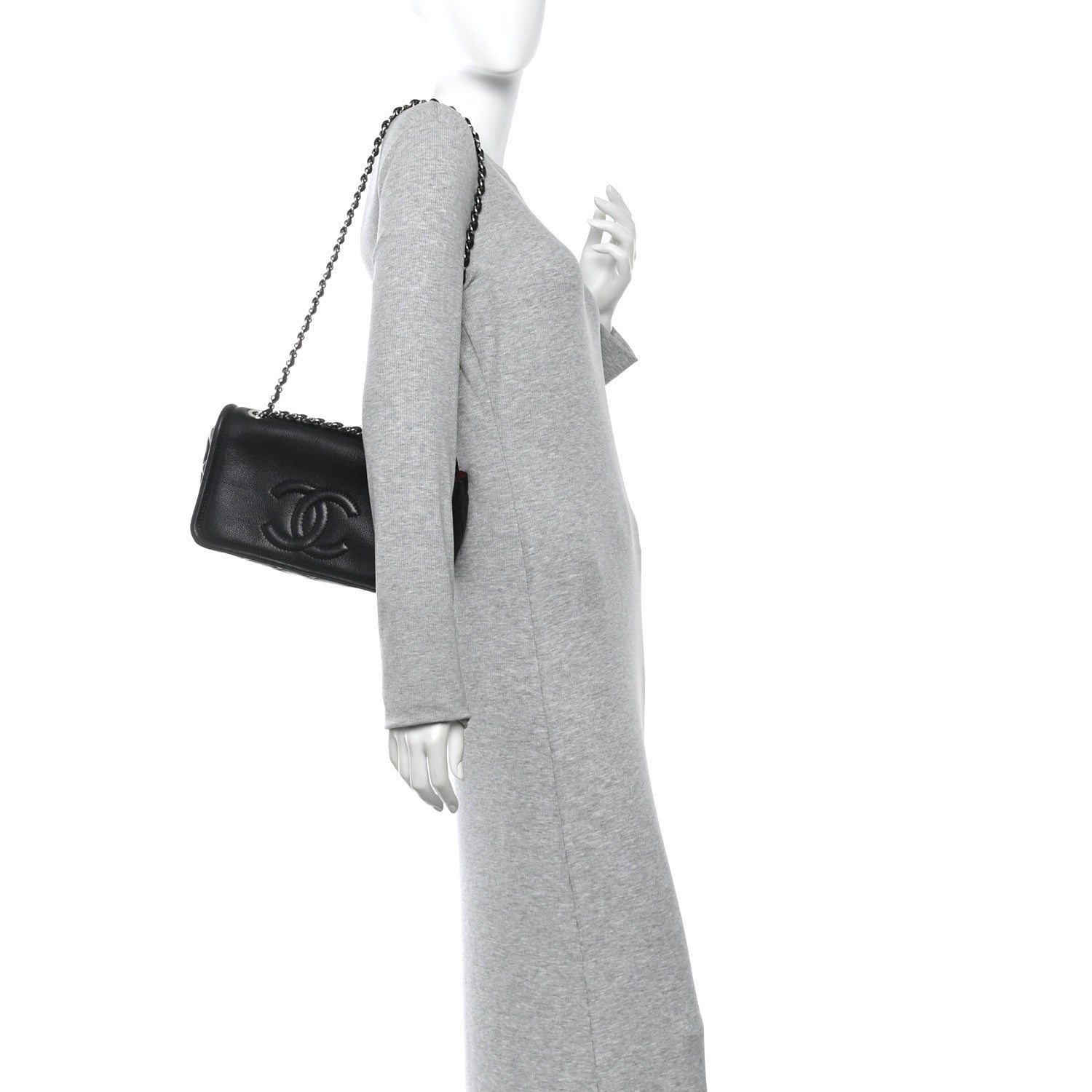 Caviar Medium Timeless CC Flap Black — view 2