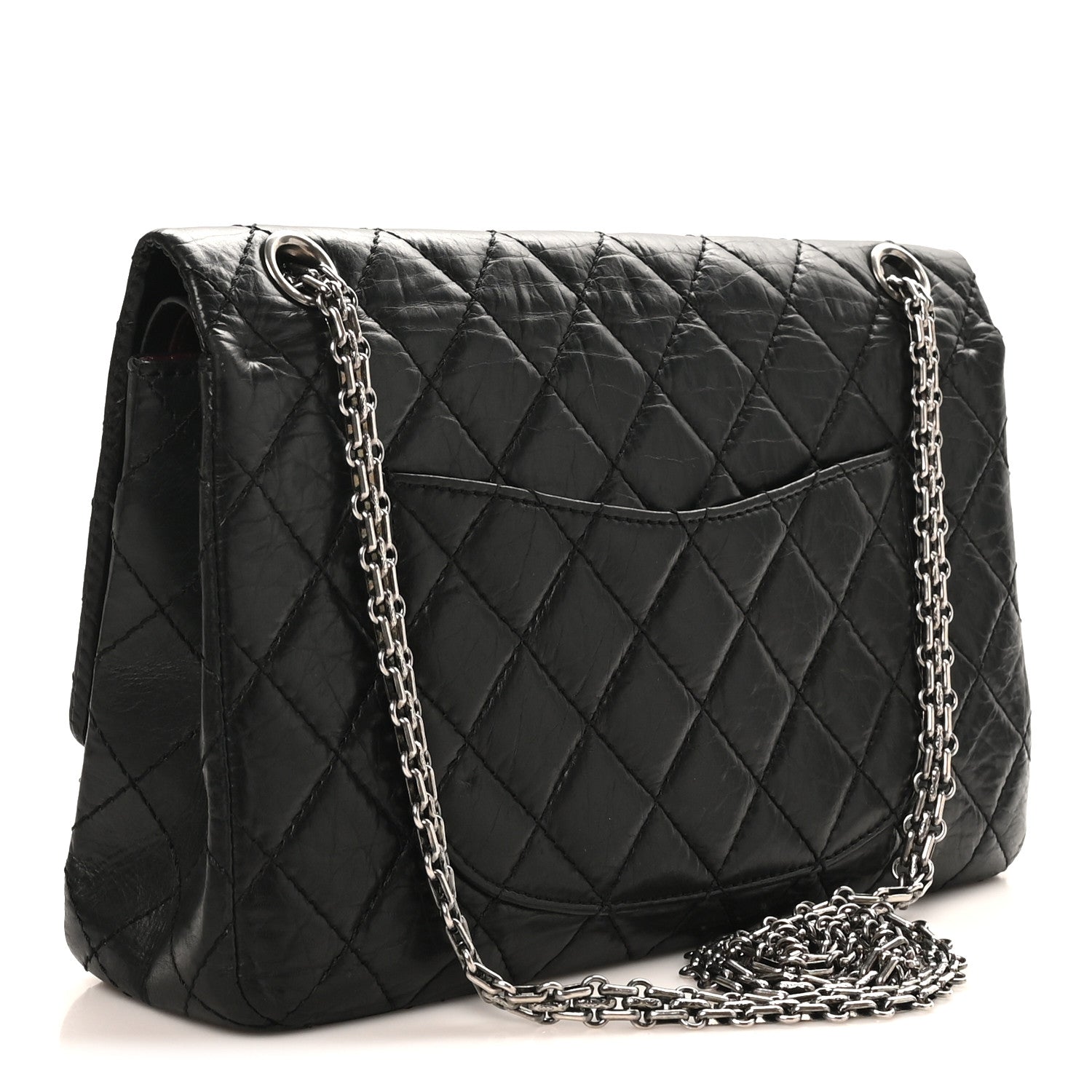 Aged Calfskin Quilted 2.55 Reissue 226 Flap Black — view 3