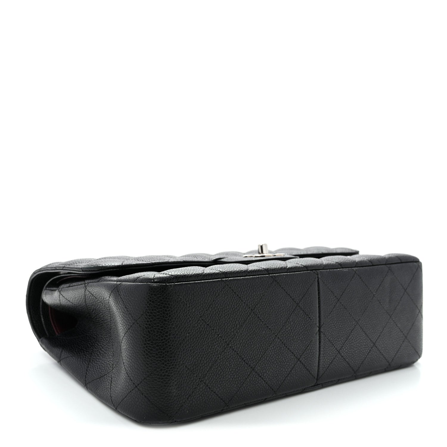 Caviar Quilted Jumbo Double Flap Black — view 4