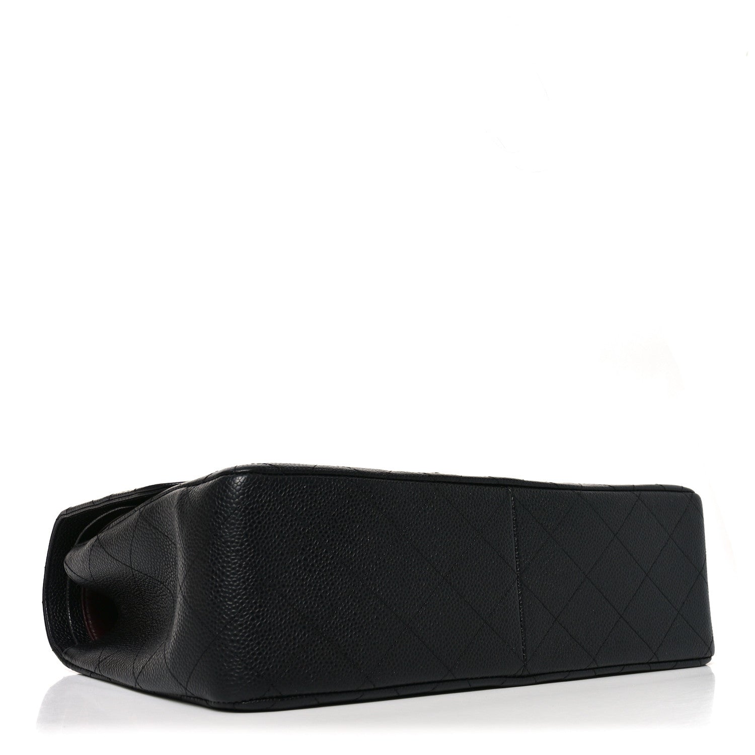 Caviar Quilted Jumbo Double Flap Black — view 3
