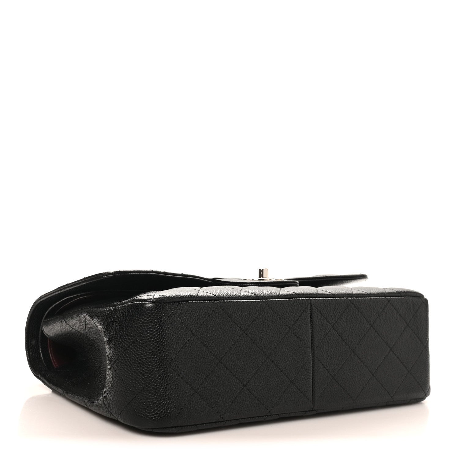 Caviar Quilted Jumbo Double Flap Black — view 4