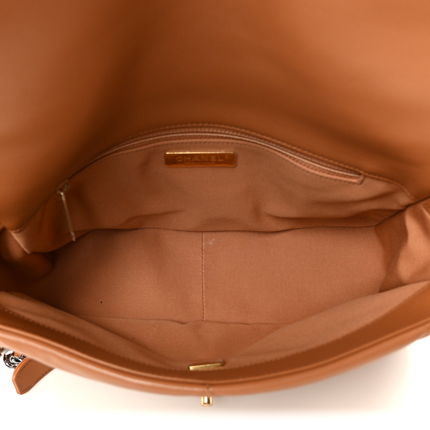 Lambskin Quilted Large Chanel 19 Flap Brown — view 5