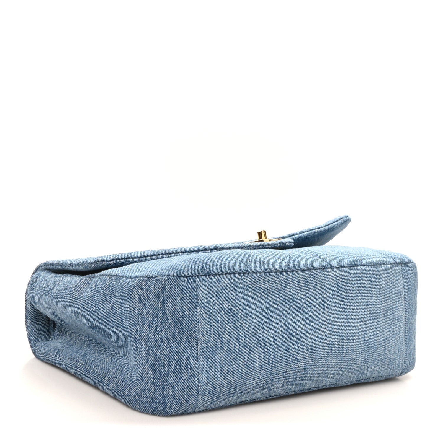 Denim Small Souplissimo Maxi Flap Blue — view 4