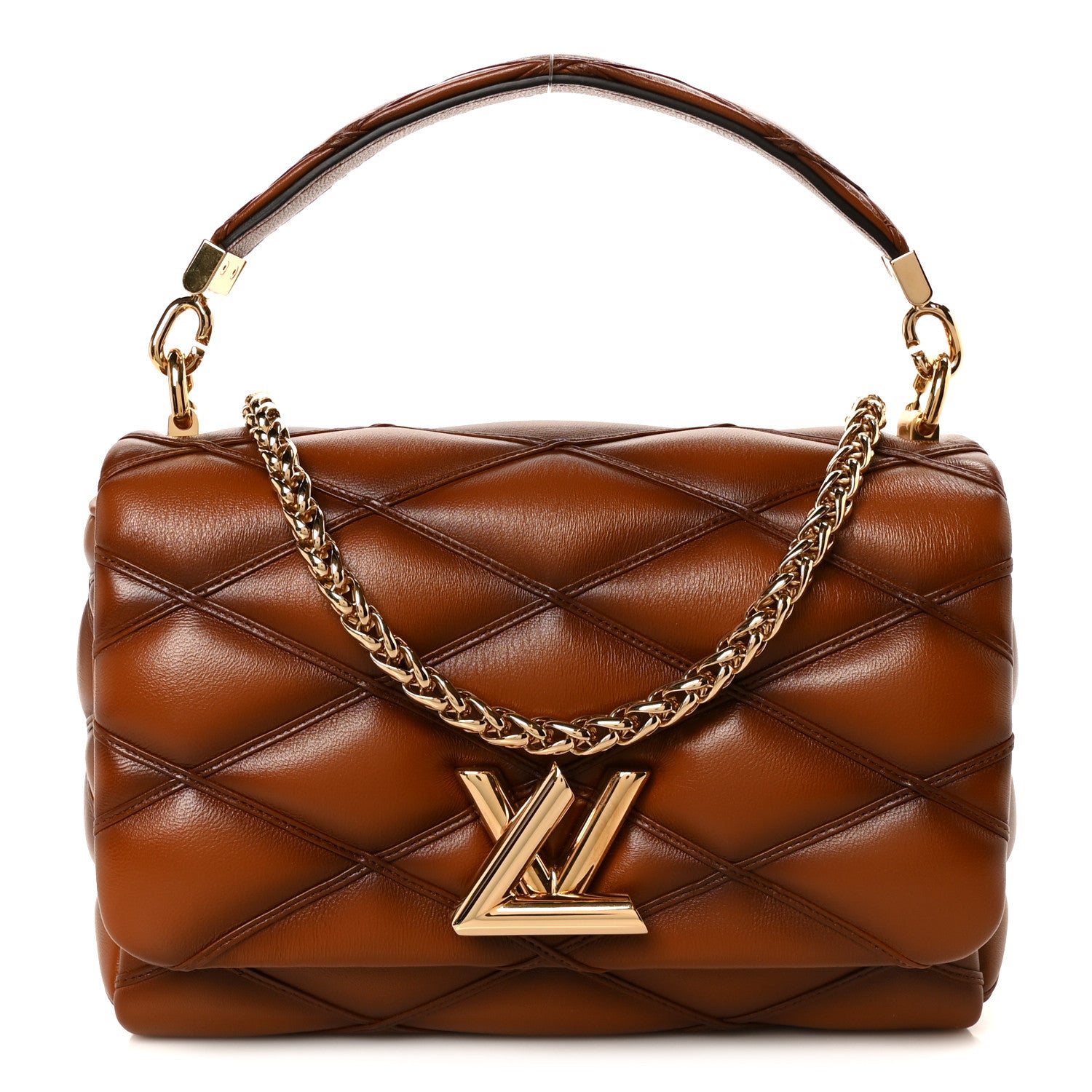 Lambskin Malletage Top Handle GO-14 MM Toast Tan