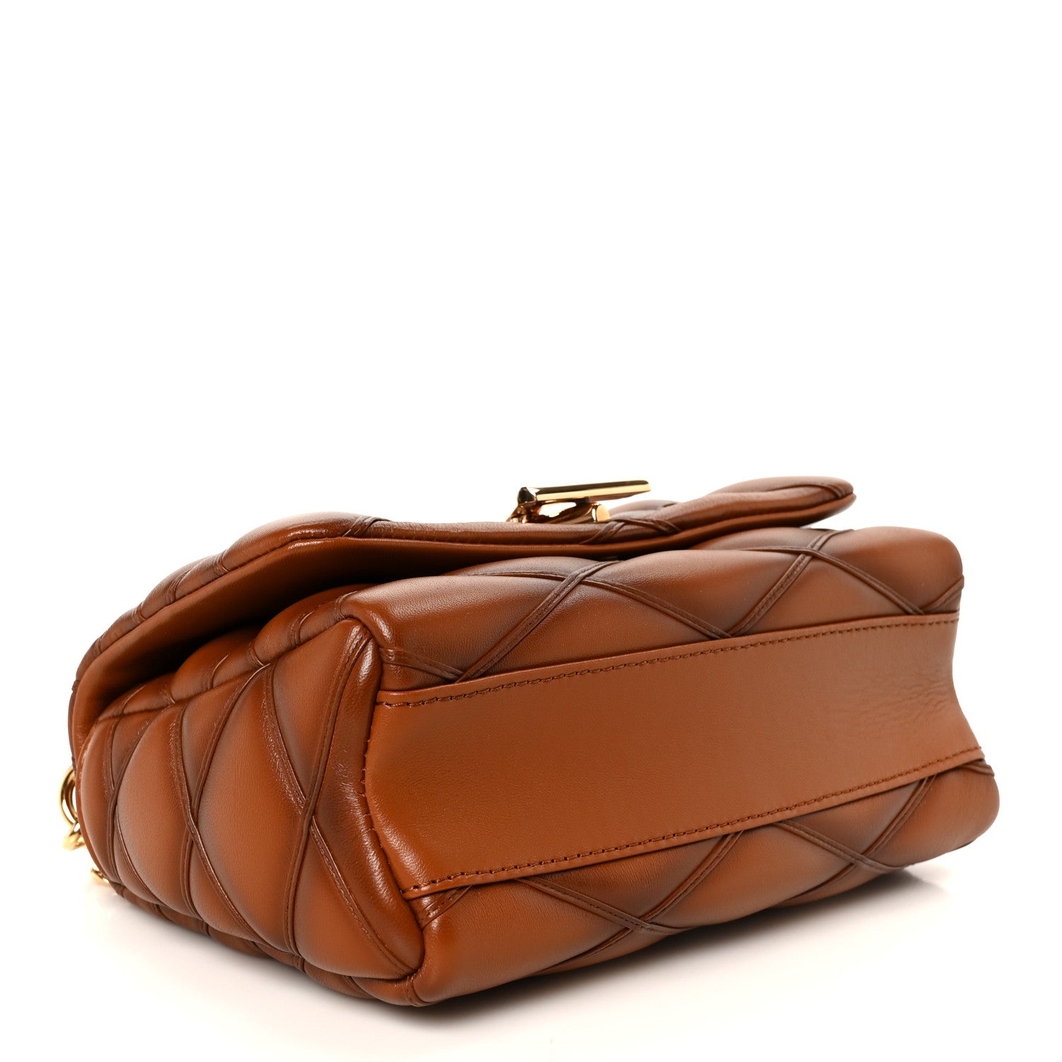 Lambskin Malletage Top Handle GO-14 MM Toast Tan — view 5