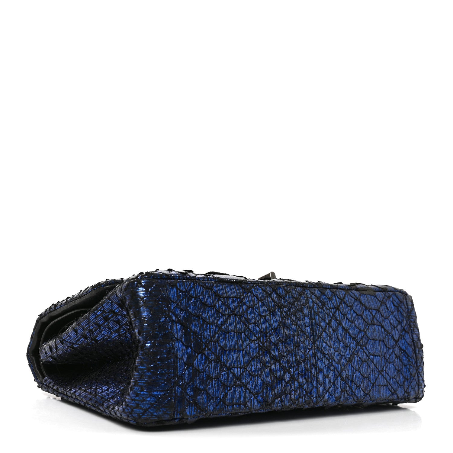 Metallic Snakeskin 2.55 Reissue 225 Flap Blue — view 4
