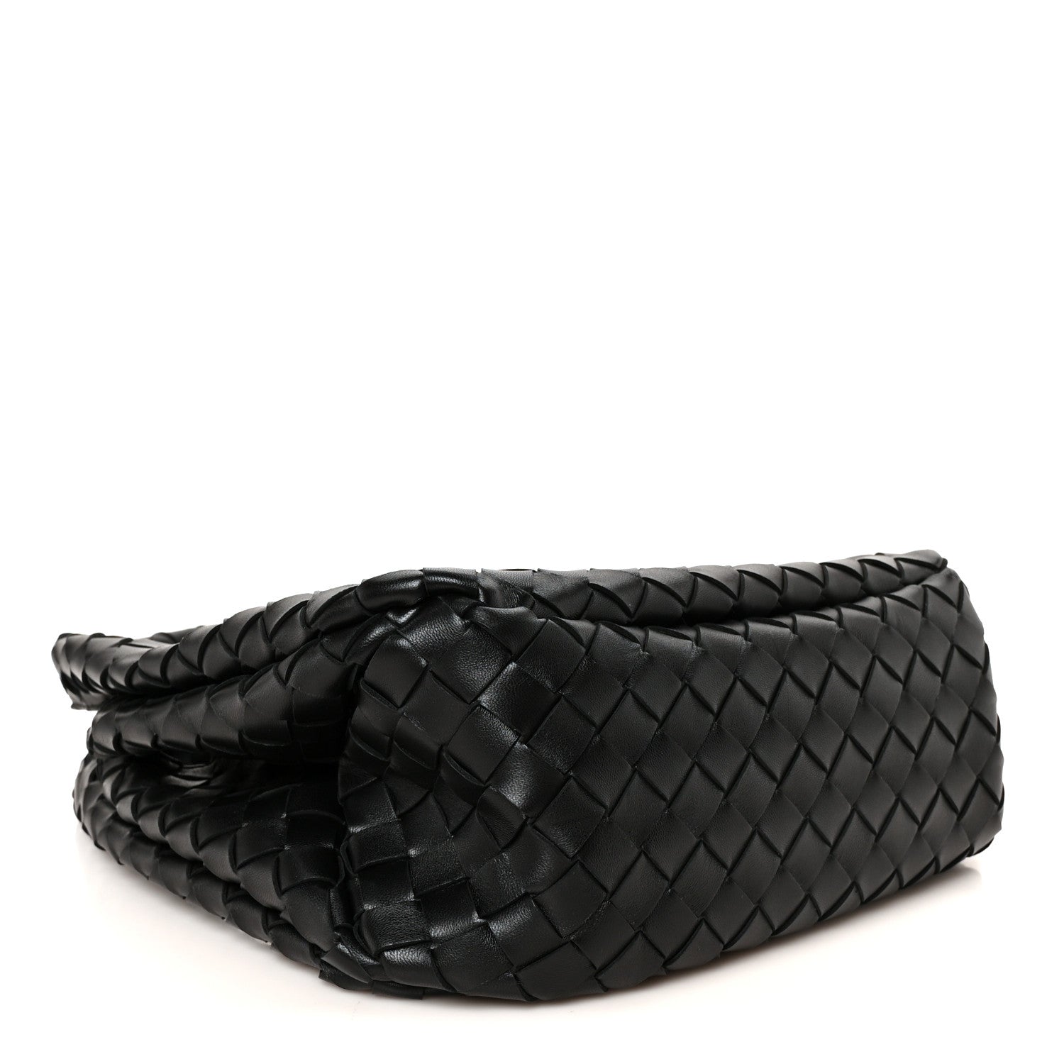 Nappa Intrecciato Small Campana Shoulder Bag Black — view 4