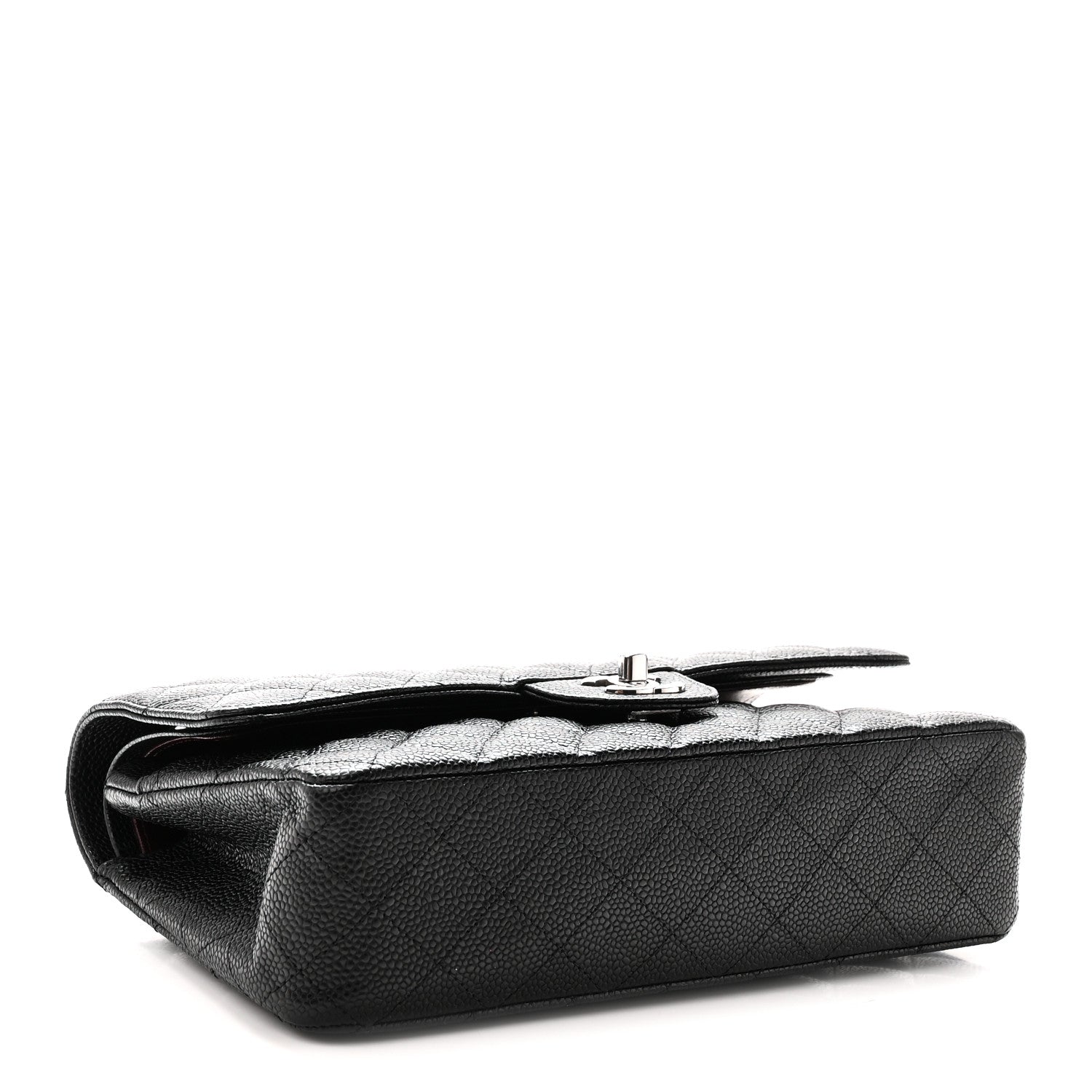 Caviar Quilted Medium Double Flap Black — view 4
