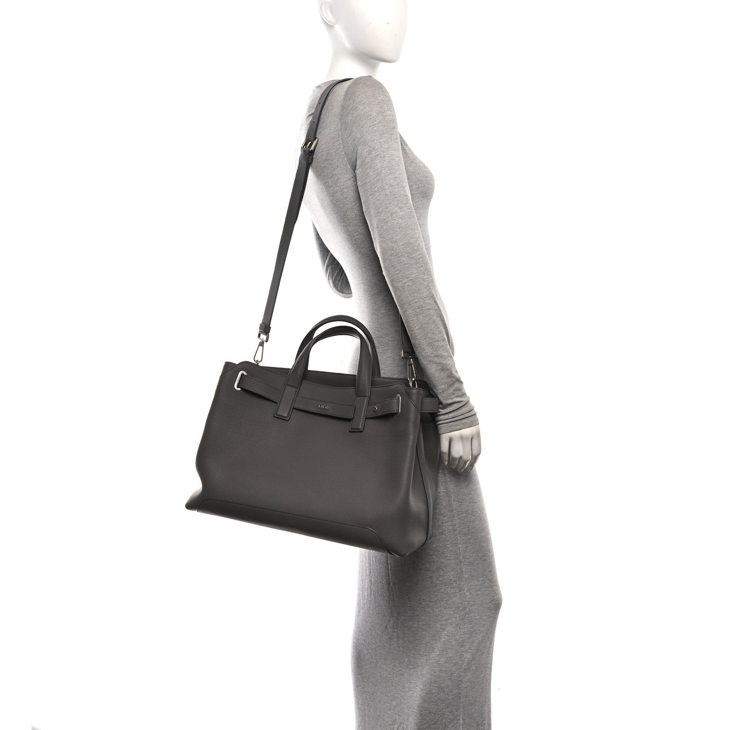 Icons Calfskin Medium Normandie Tote Grey — view 2