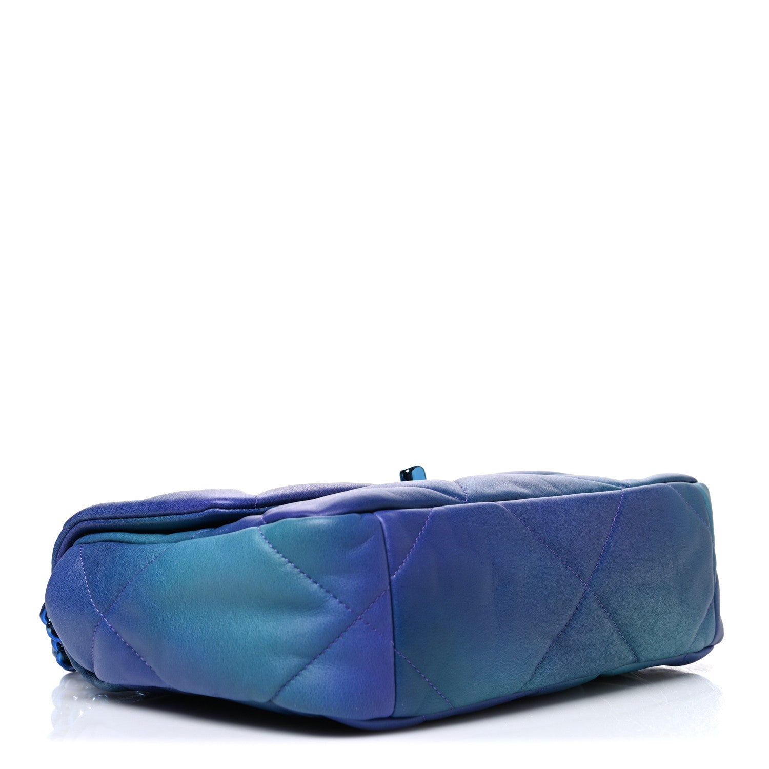 Tie Dye Calfskin Quilted Medium Chanel 19 Flap Blue Purple — view 4
