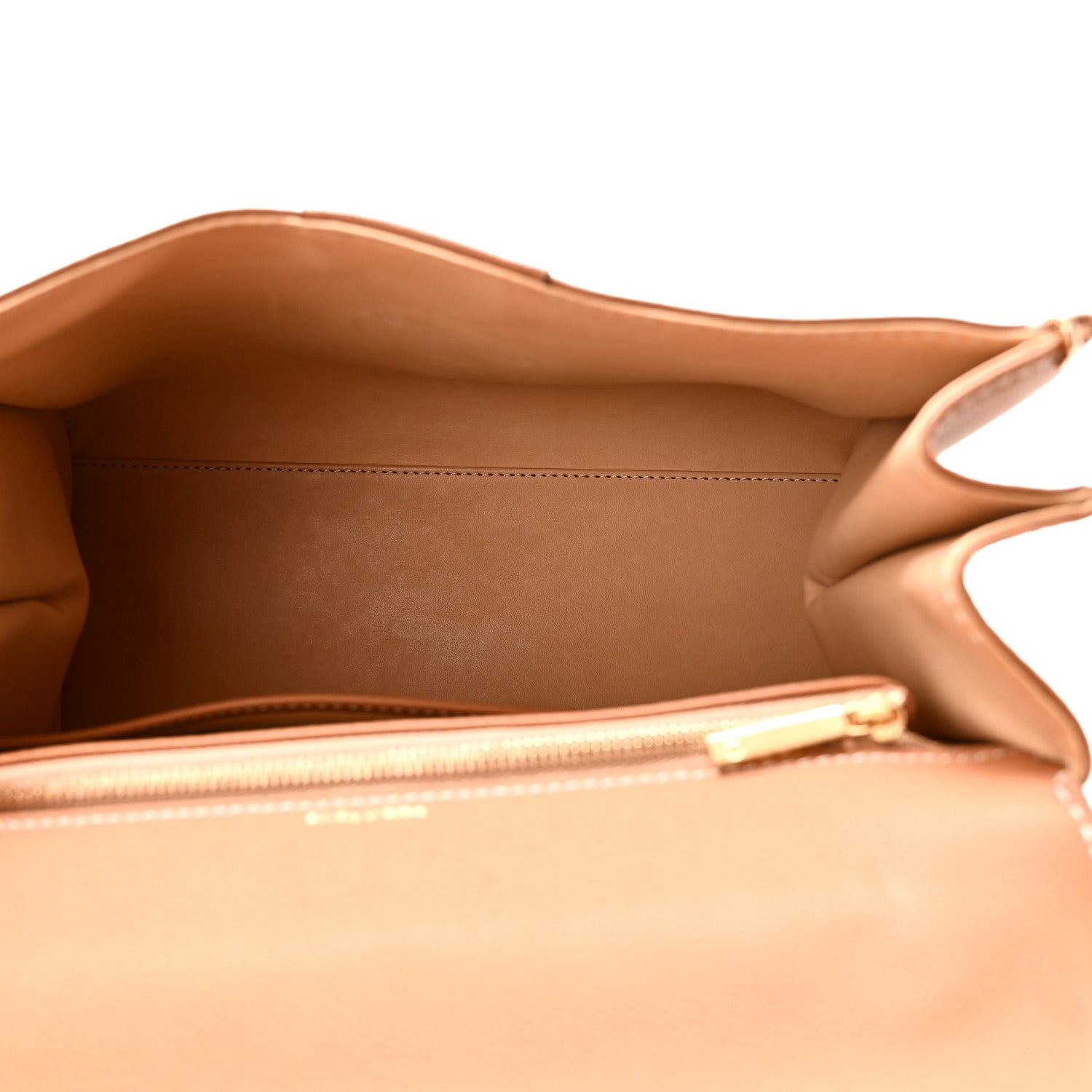Grained Calfskin Rodeo Surpique MM Brillant Satchel Vegetal Ivory — view 5