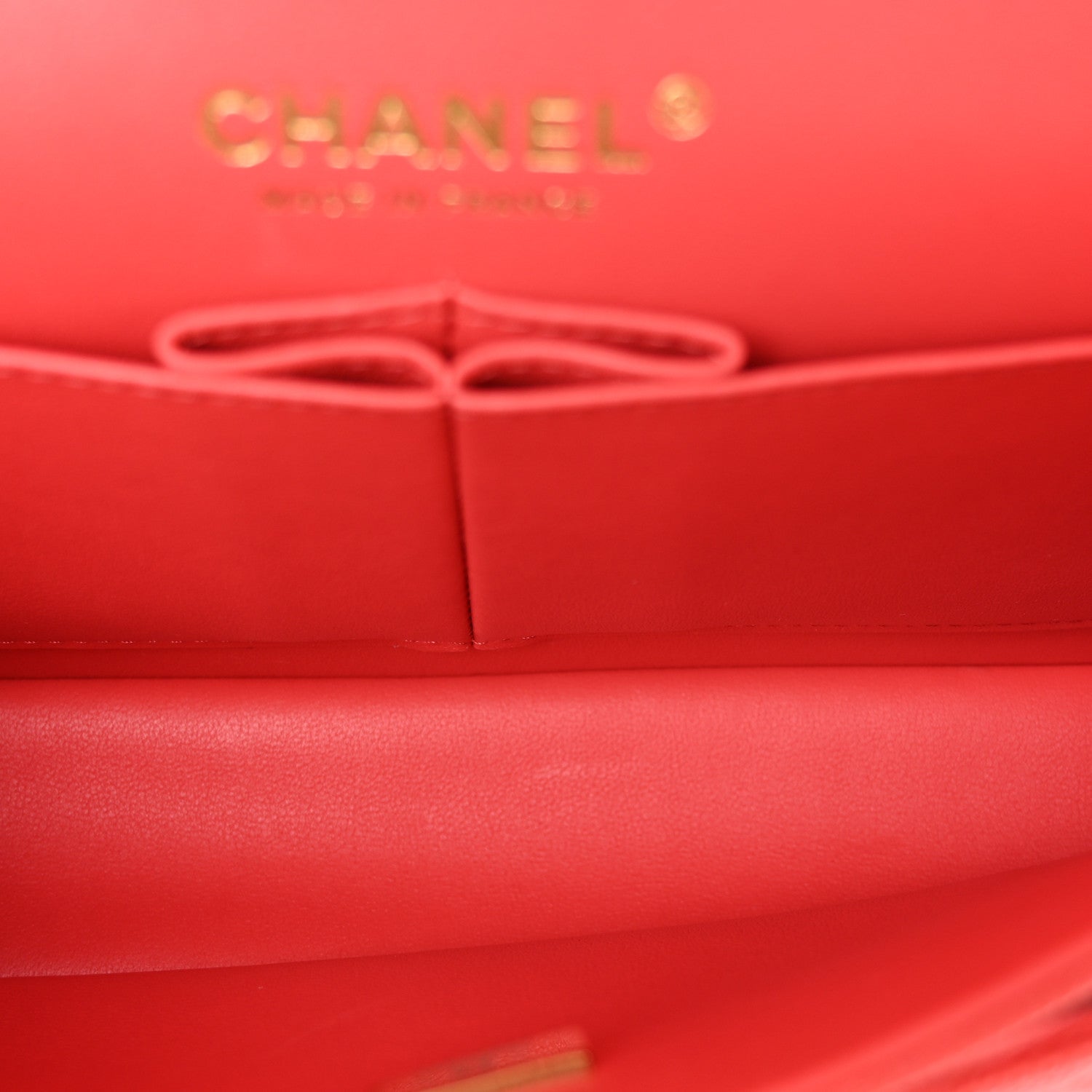 Caviar Quilted Small Double Flap Red Red — view 5