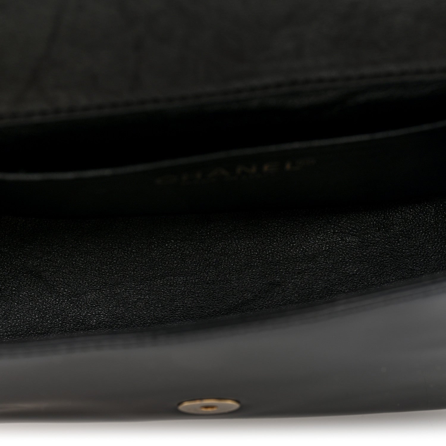 Patent Calfskin Small Camellia Flap Black — view 5