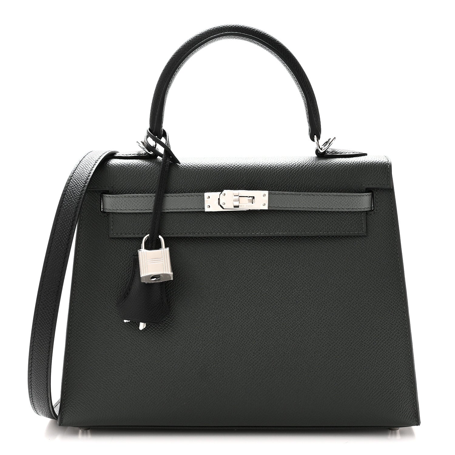 Epsom Tri-Color Kelly Sellier 25 Vert Mangrove Vert Amande Black