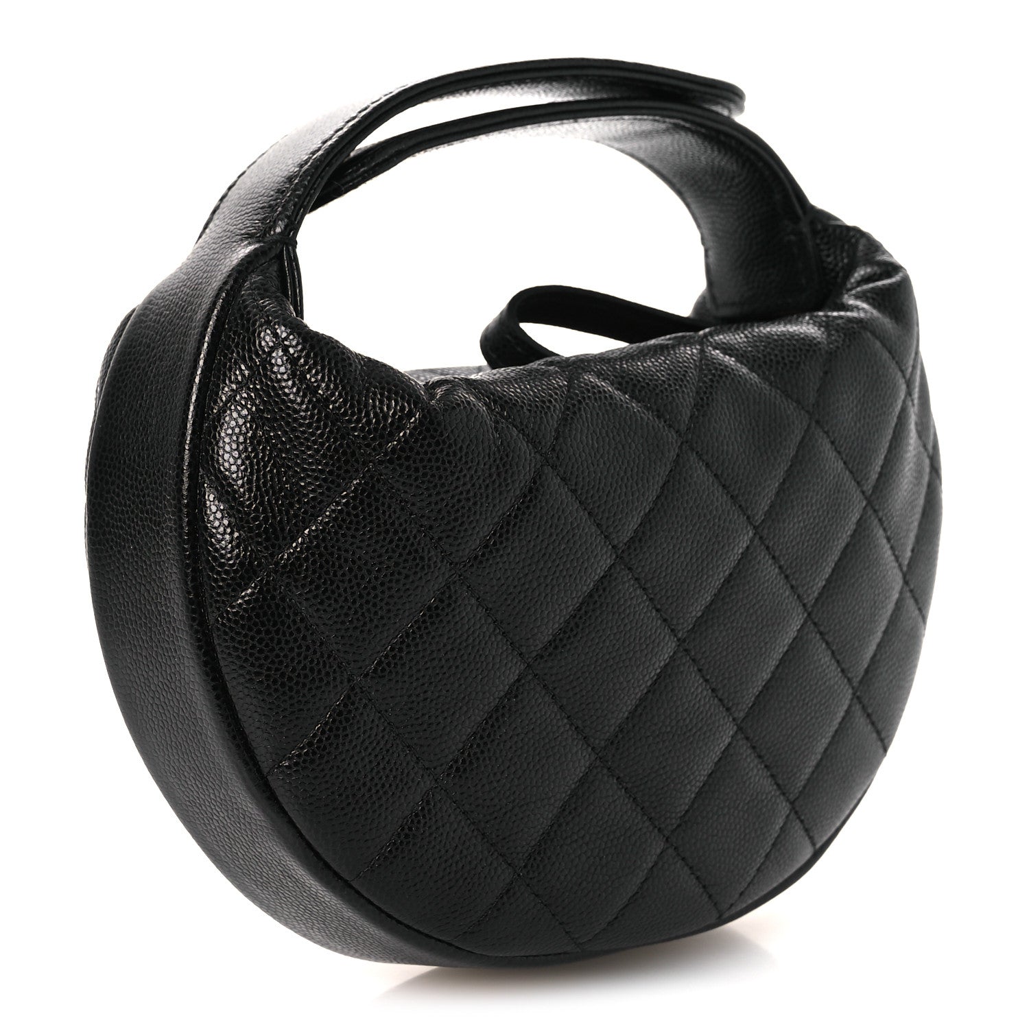 Caviar Quilted Polly Pocket Pouch Hobo Black — view 3