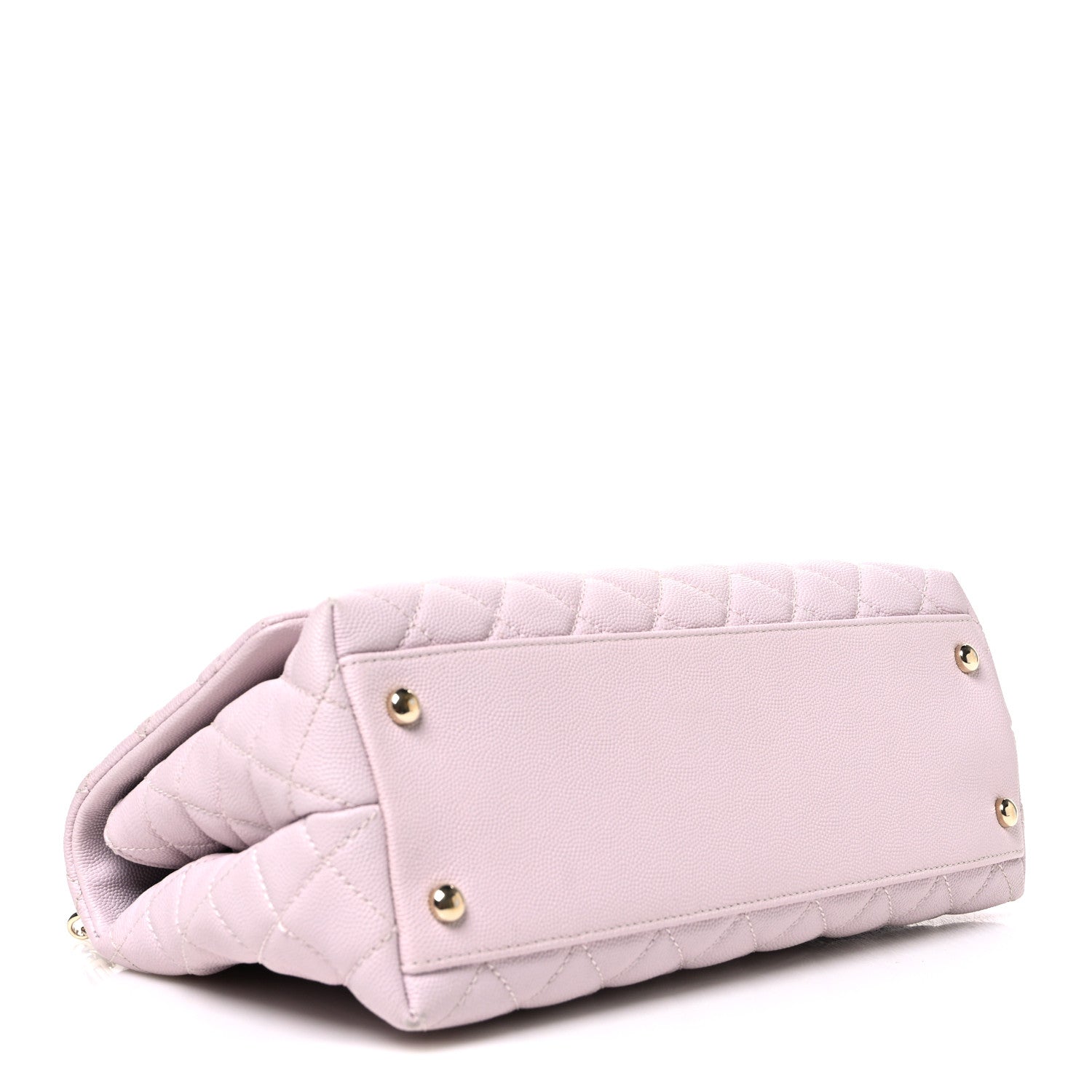 Caviar Quilted Small Coco Handle Flap Lilas Lilac — view 4