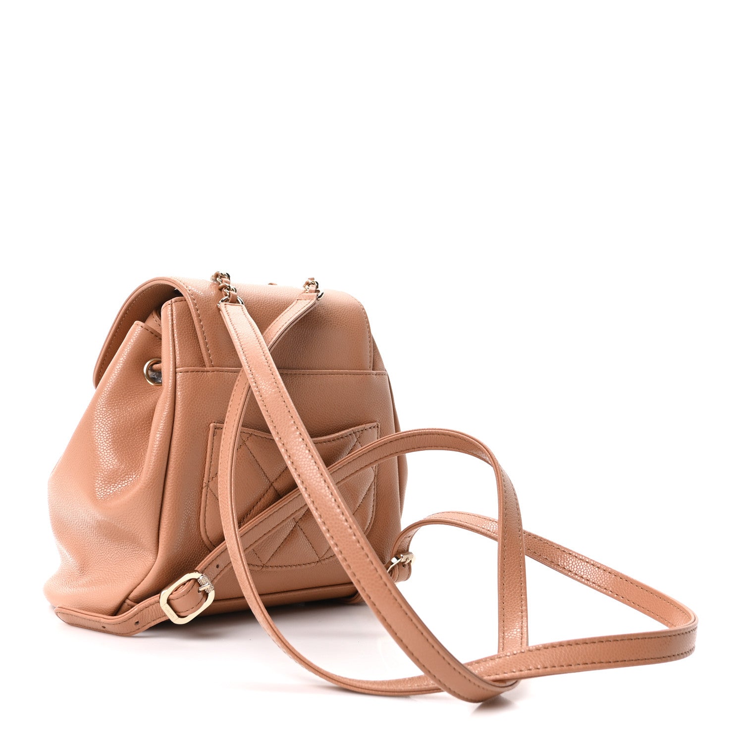 Caviar Quilted Mini Business Affinity Backpack Brown — view 3