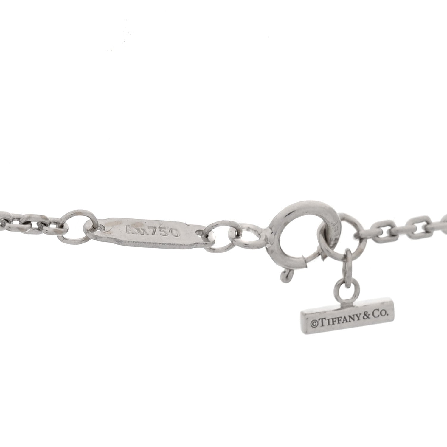 18K White Gold Diamond Medium Smile Pendant Necklace — view 4