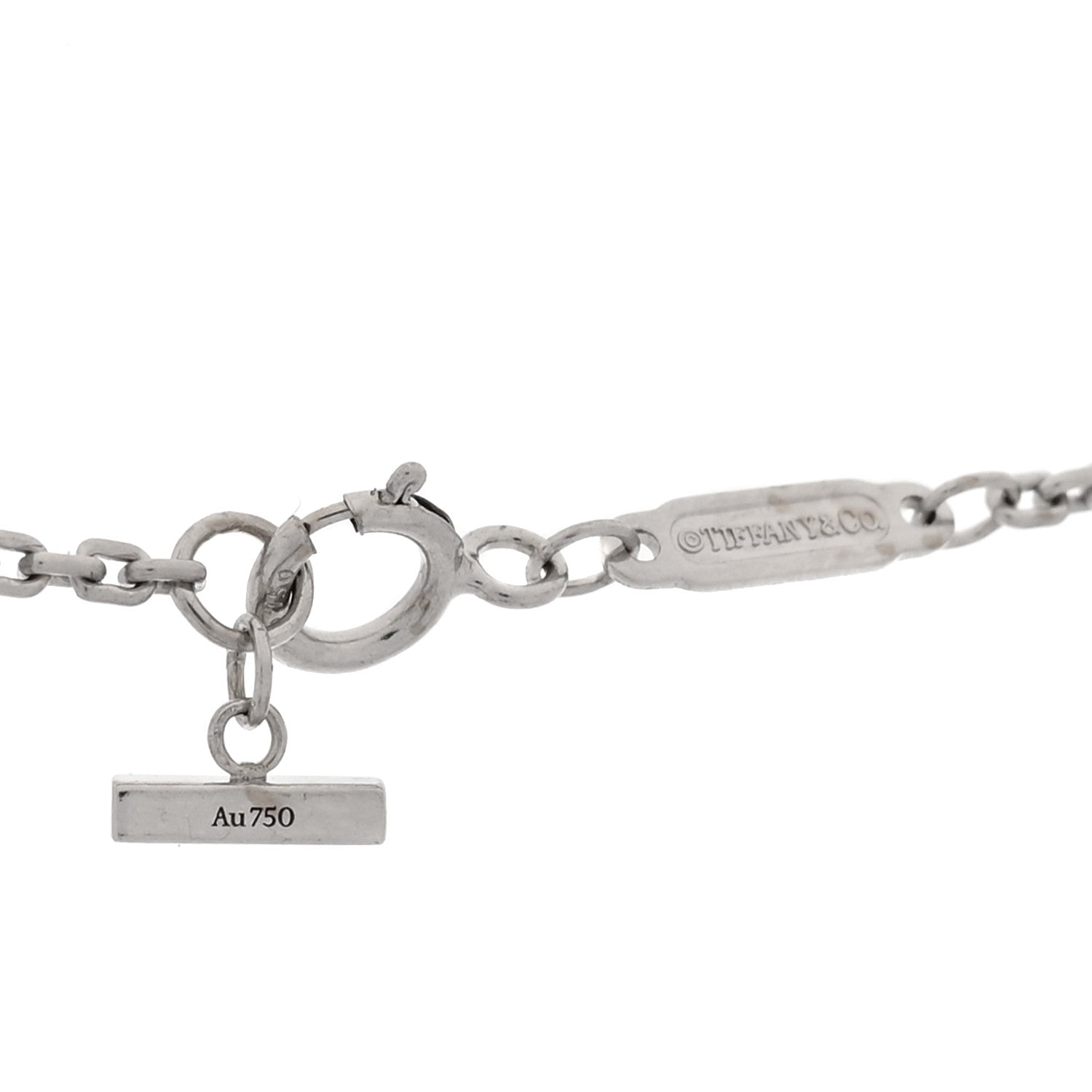 18K White Gold Diamond Medium Smile Pendant Necklace — view 5