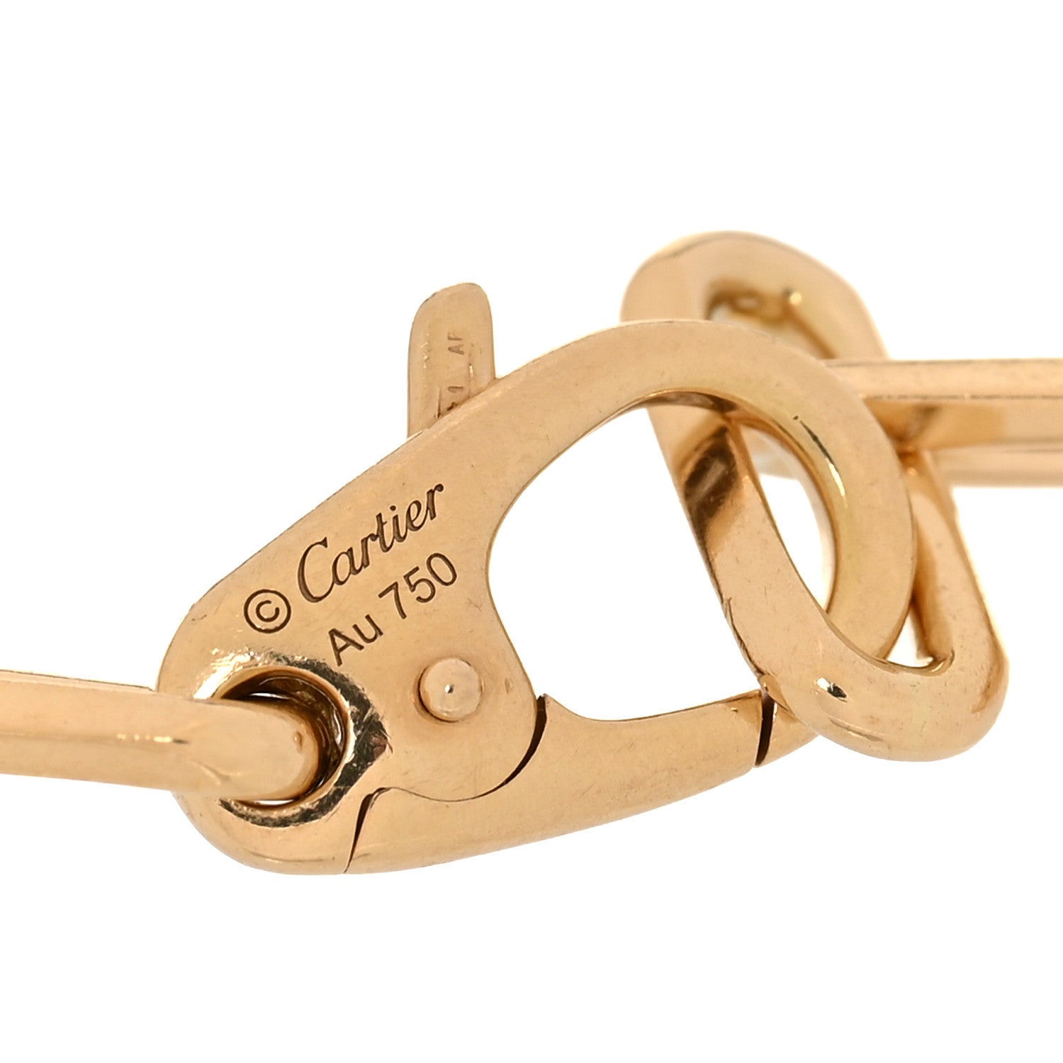 18K Yellow Gold Santos de Cartier Link Chain Bracelet — view 3