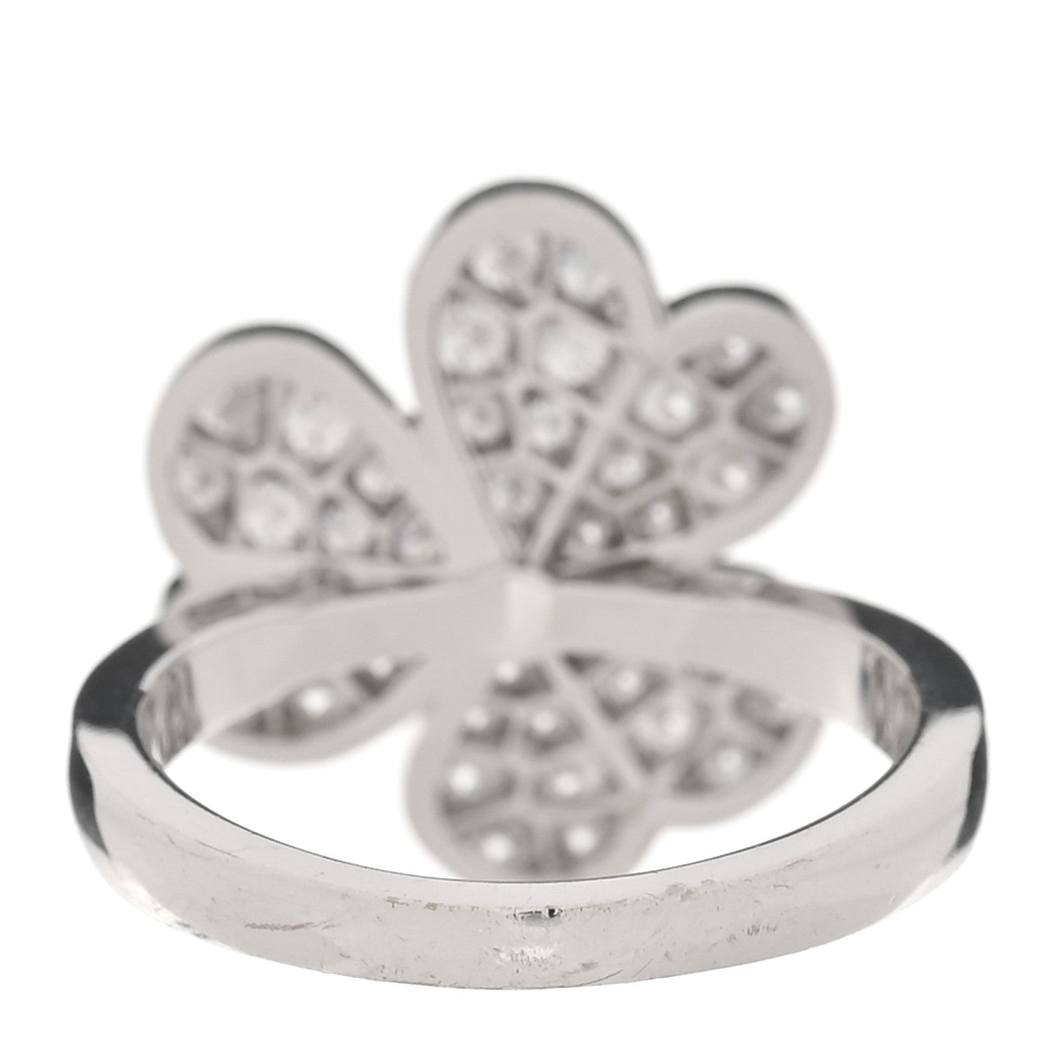 18K White Gold Diamond Small Frivole Ring 49 5 — view 3