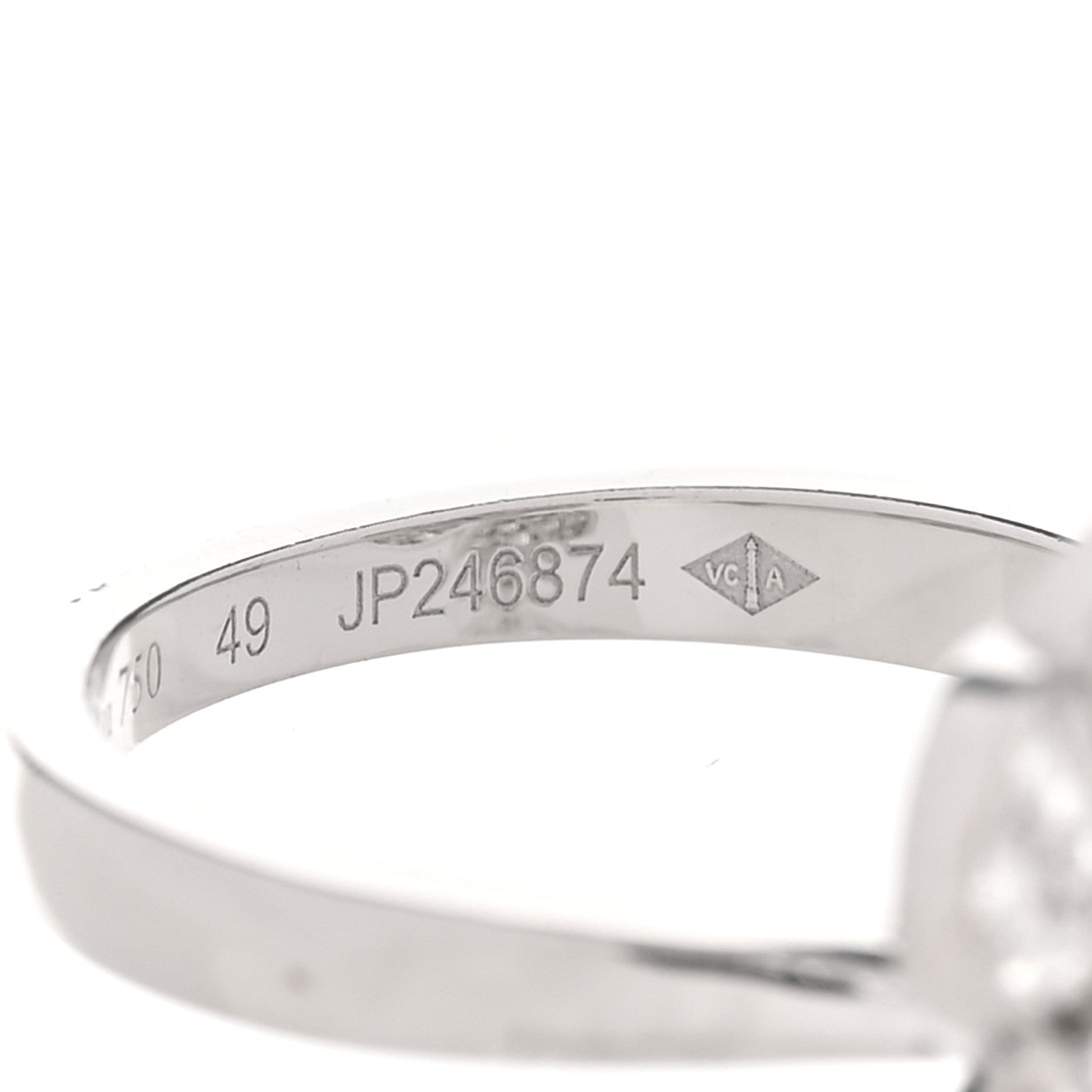 18K White Gold Diamond Small Frivole Ring 49 5 — view 5