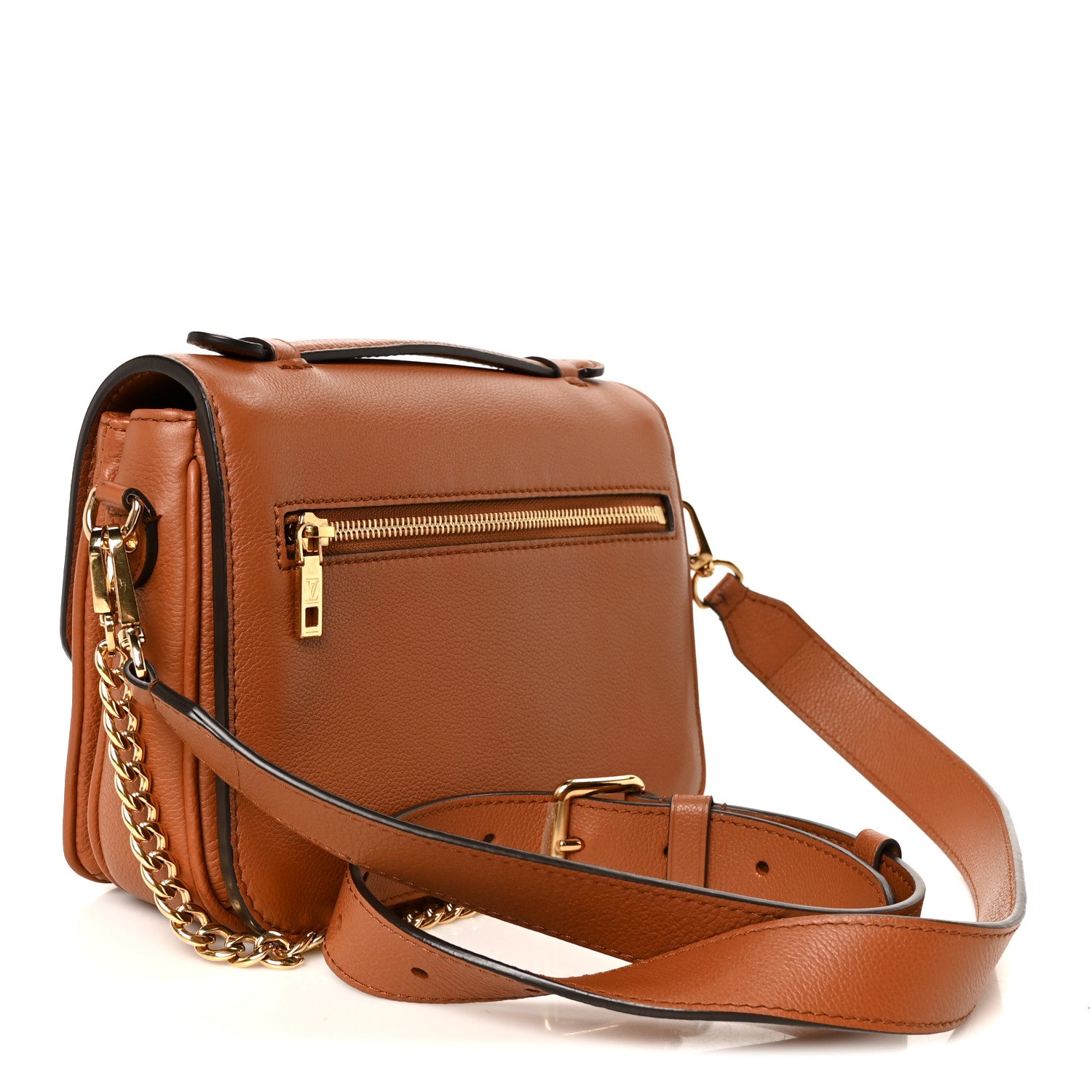 Grained Calfskin Lockme Oxford Cognac — view 3