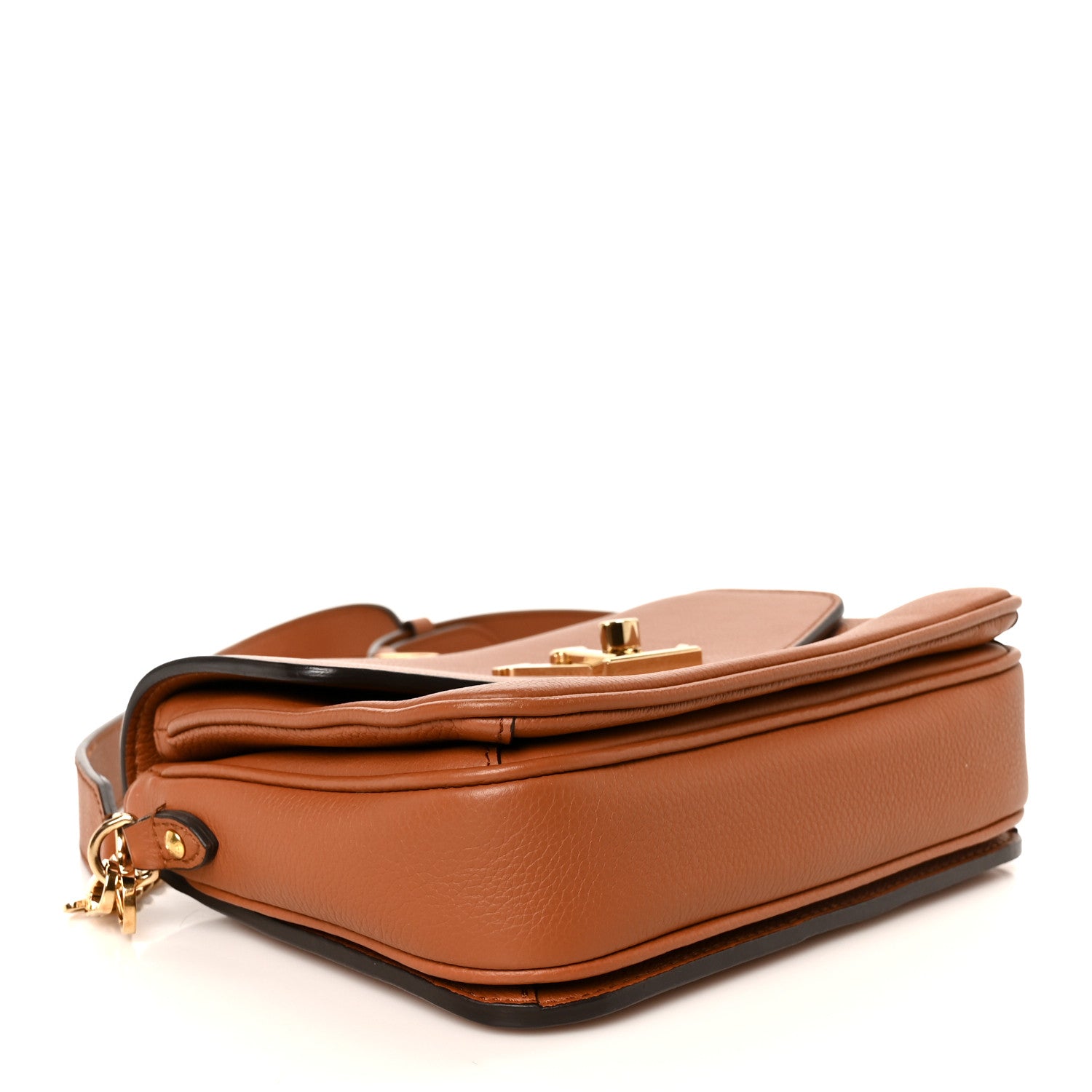 Grained Calfskin Lockme Oxford Cognac — view 4