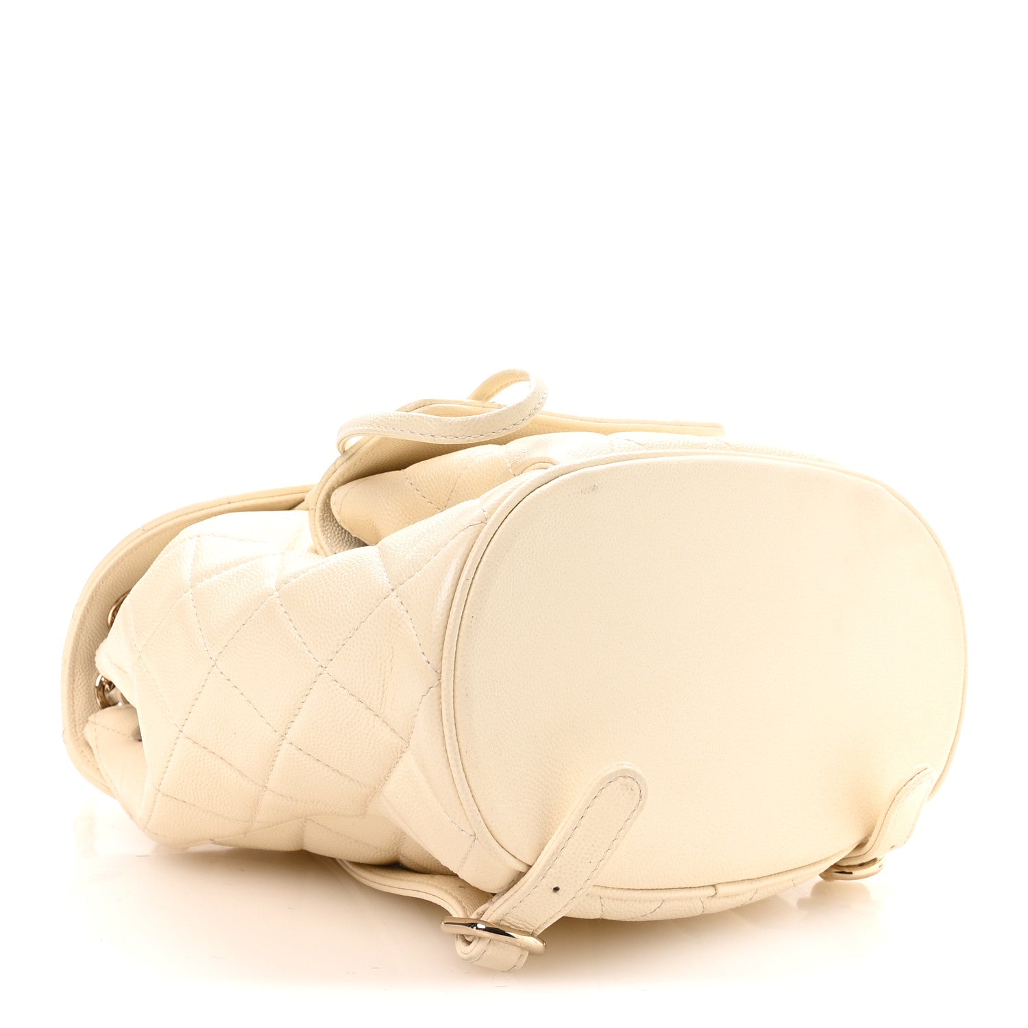 Caviar Quilted Backpack Bag White — view 4
