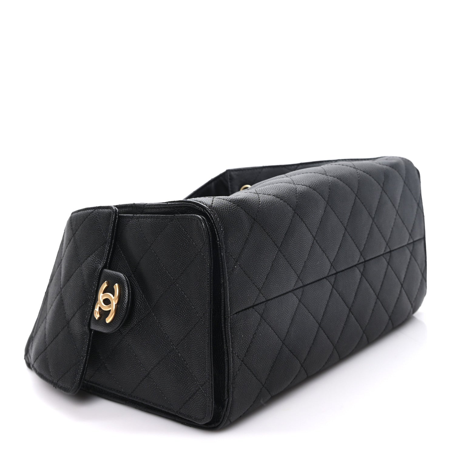 Caviar Quilted Small Chanel 25 Handbag Black — view 3