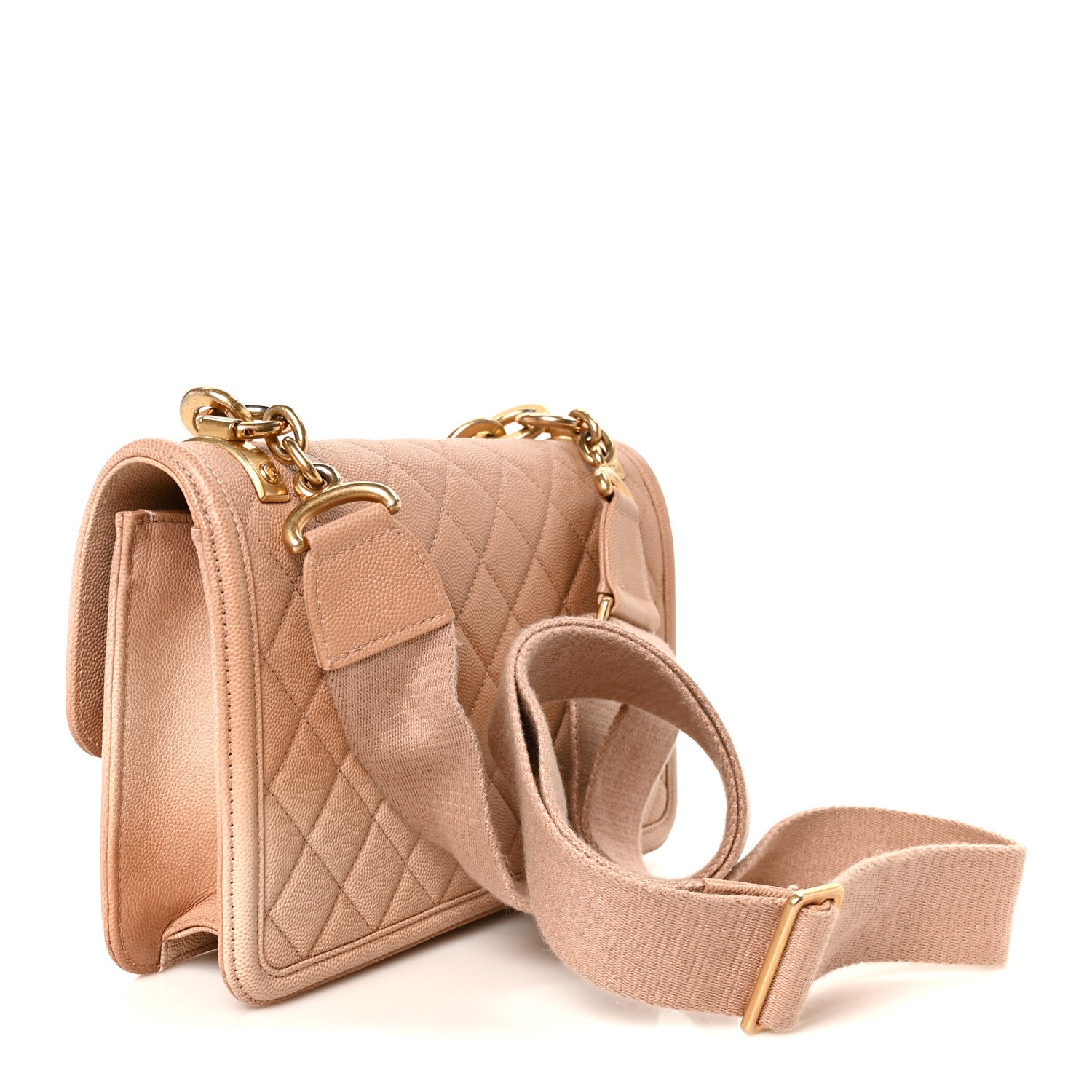 Caviar Quilted Medium Sunset On The Sea Flap Beige — view 3