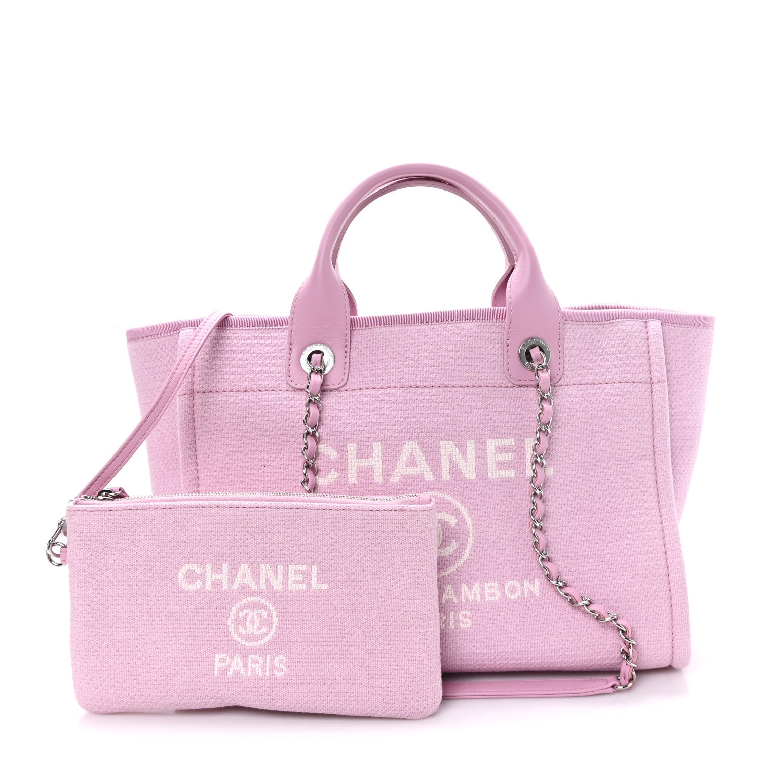 Mixed Fibers Small Deauville Tote Dark Pink — view 2