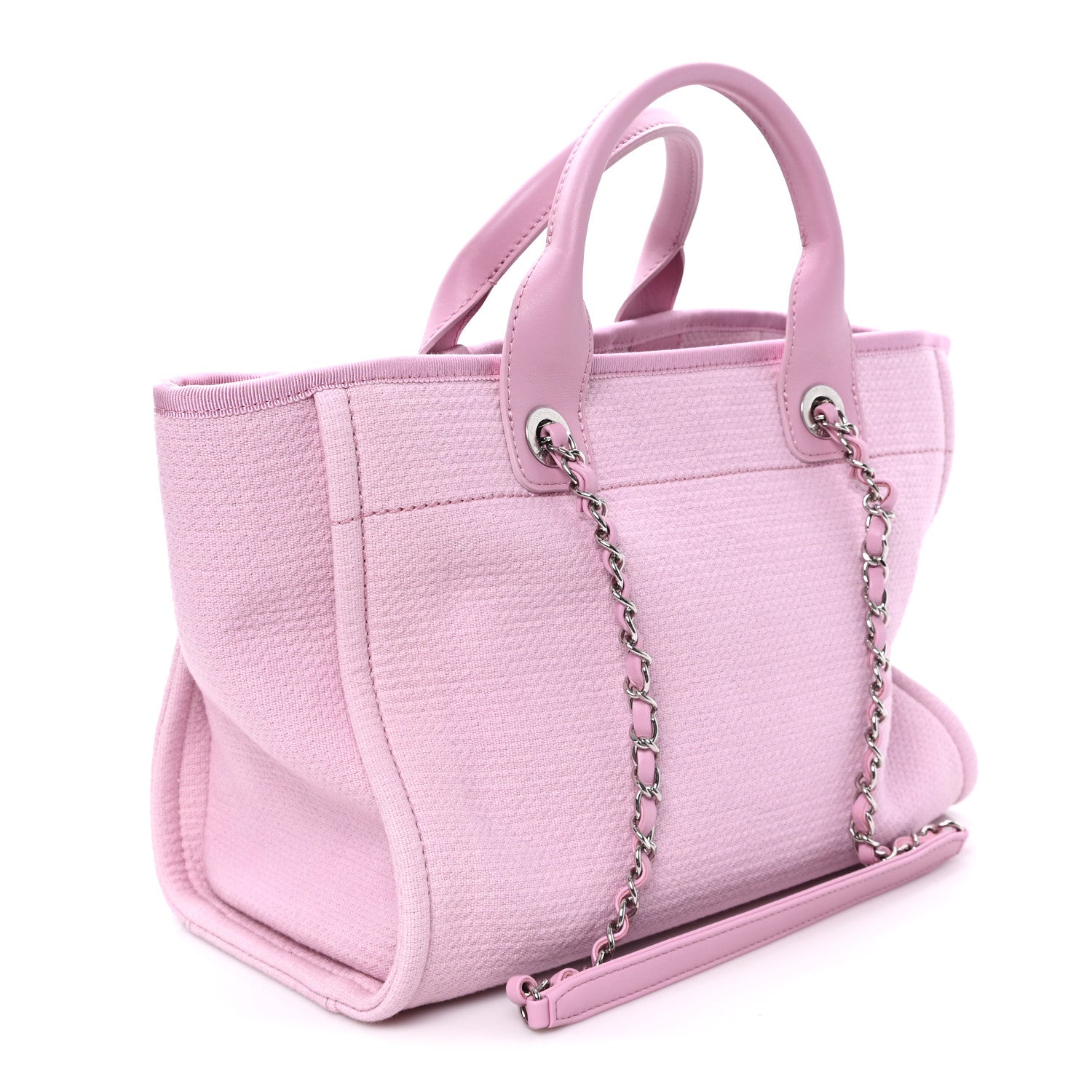 Mixed Fibers Small Deauville Tote Dark Pink — view 3
