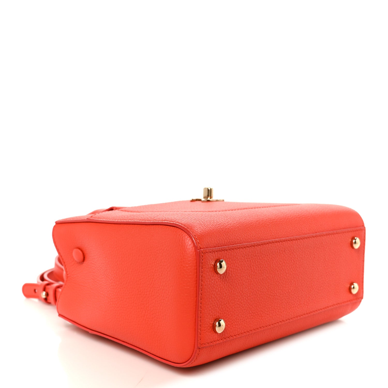 Grained Calfskin Mini Neo Executive Shopper Tote Red — view 4
